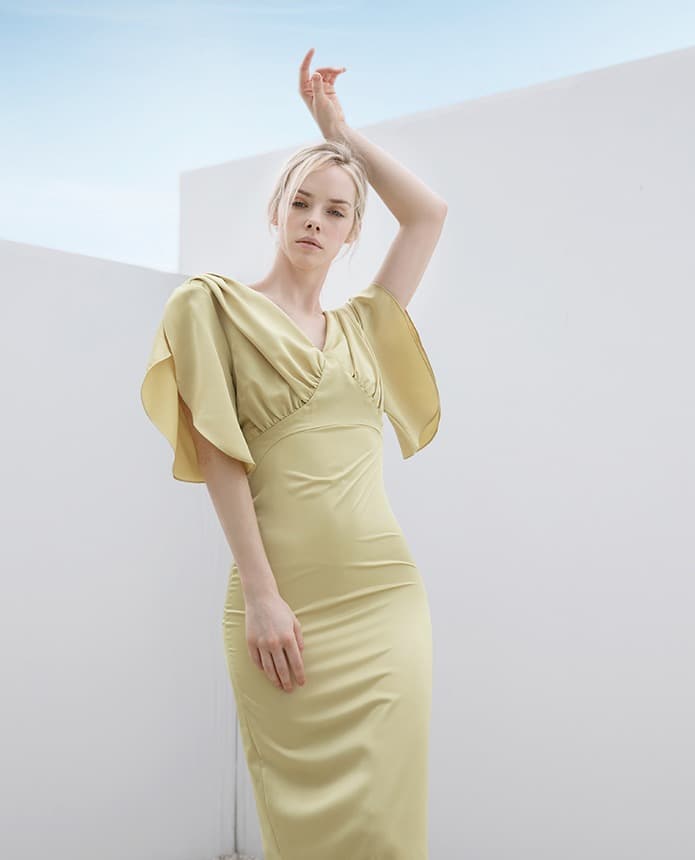 Polyester Dress (Yellow)