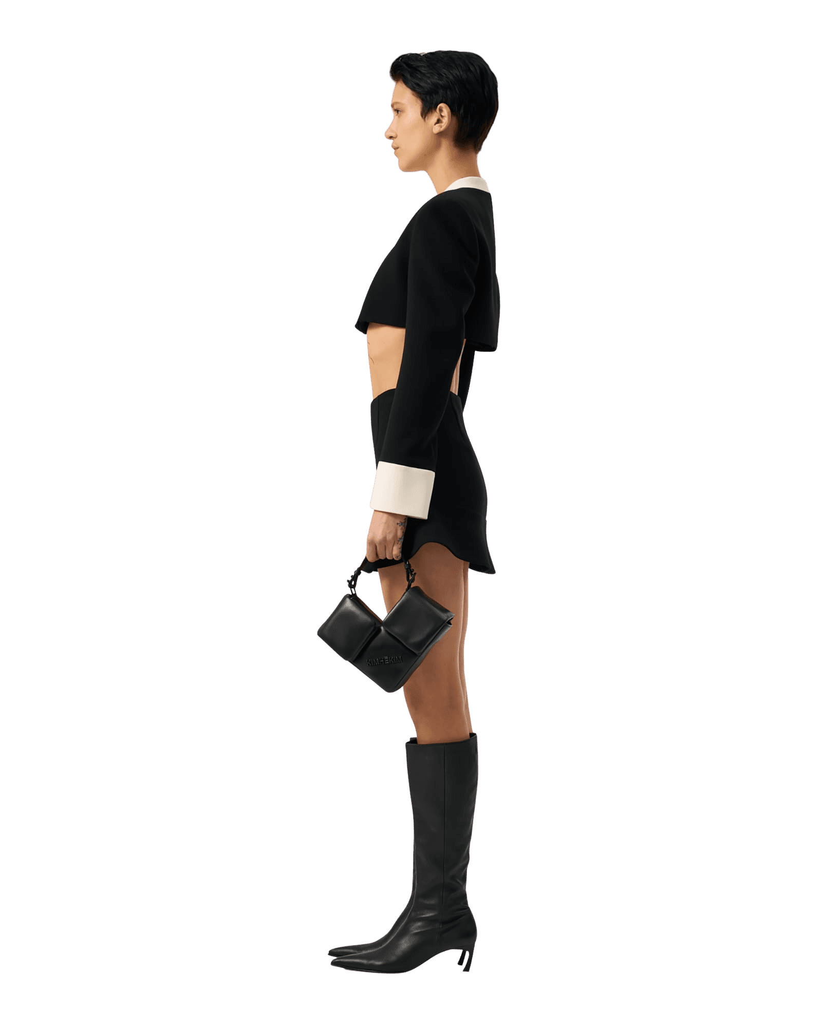 Neo Malevich Cropped Jacket (Black) — vue 4