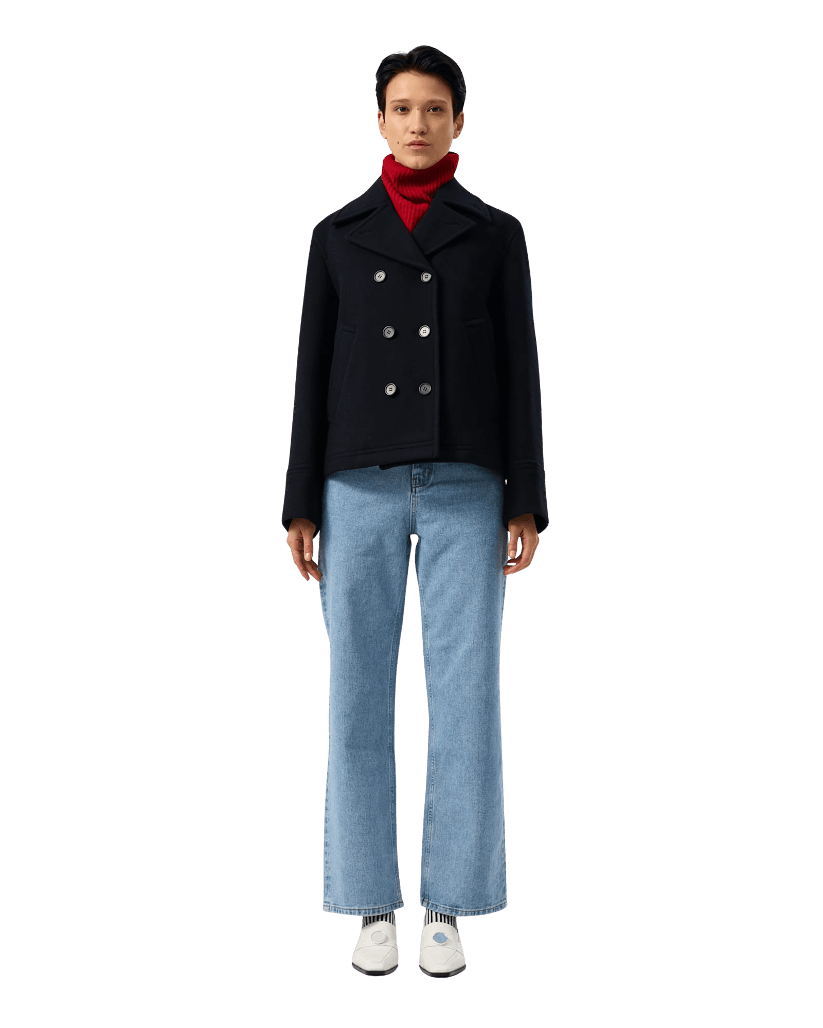 Classic Pea Coat (Dark Navy) — vue 2