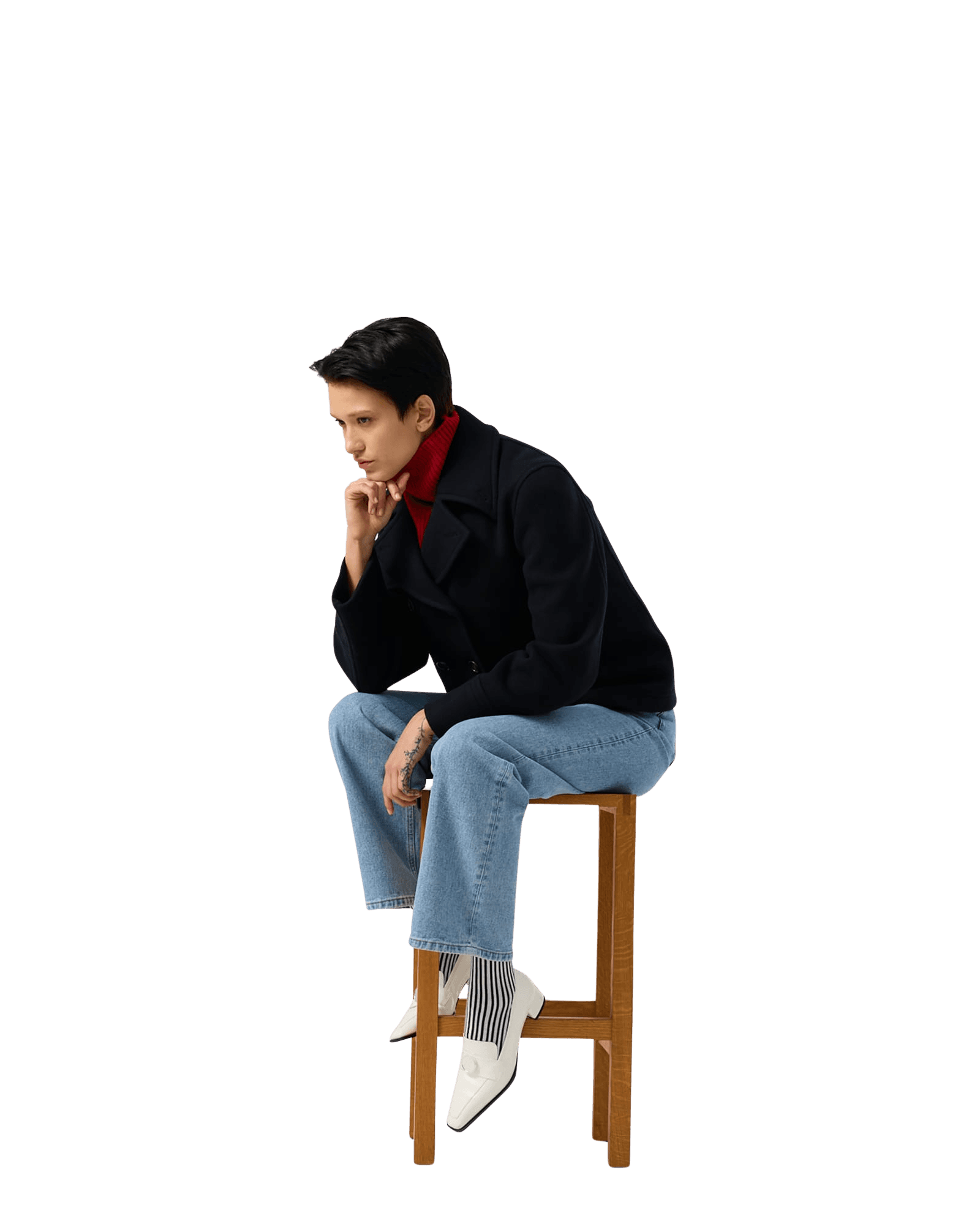 Classic Pea Coat (Dark Navy) — vue 6