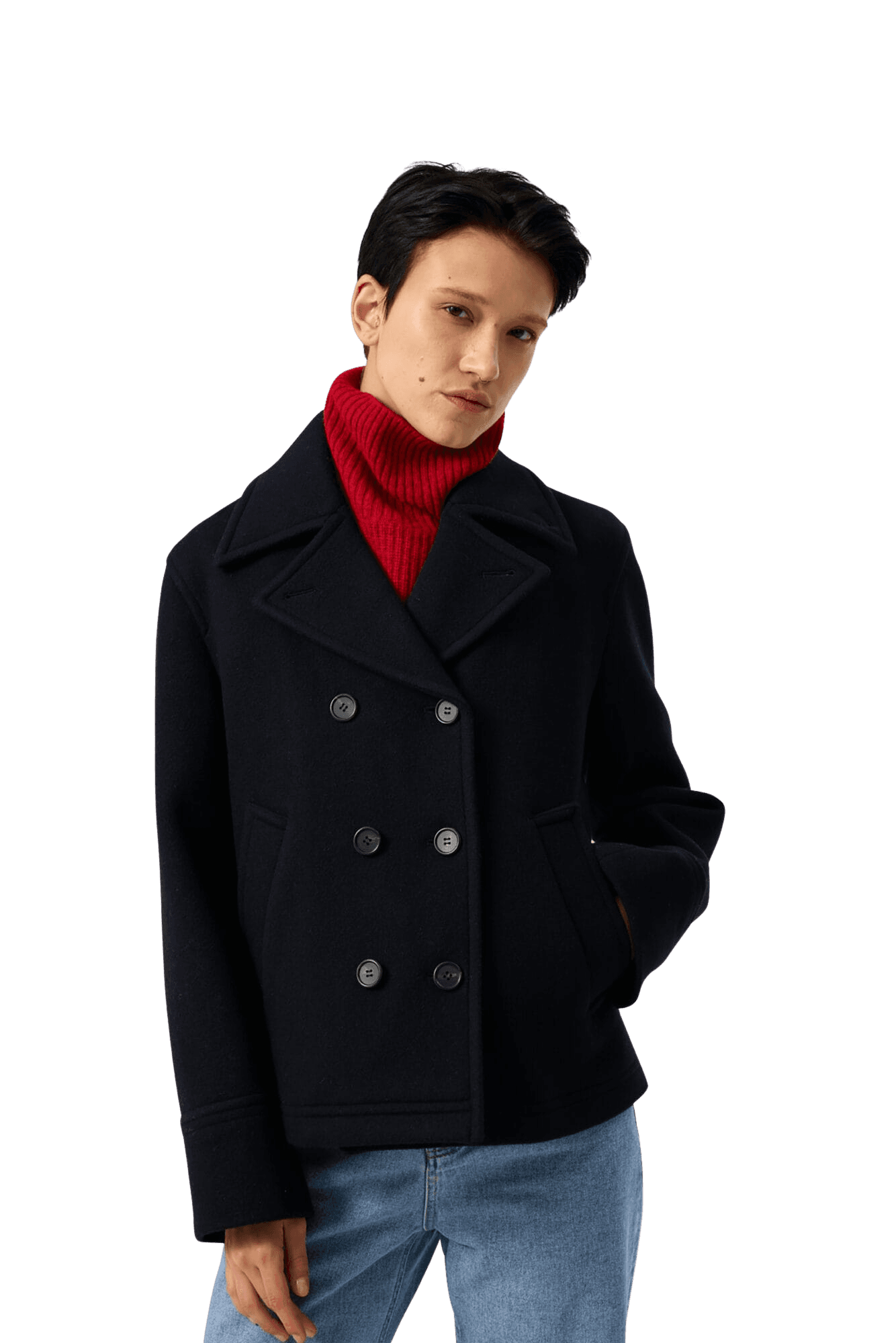 Classic Pea Coat (Dark Navy) — vue 7