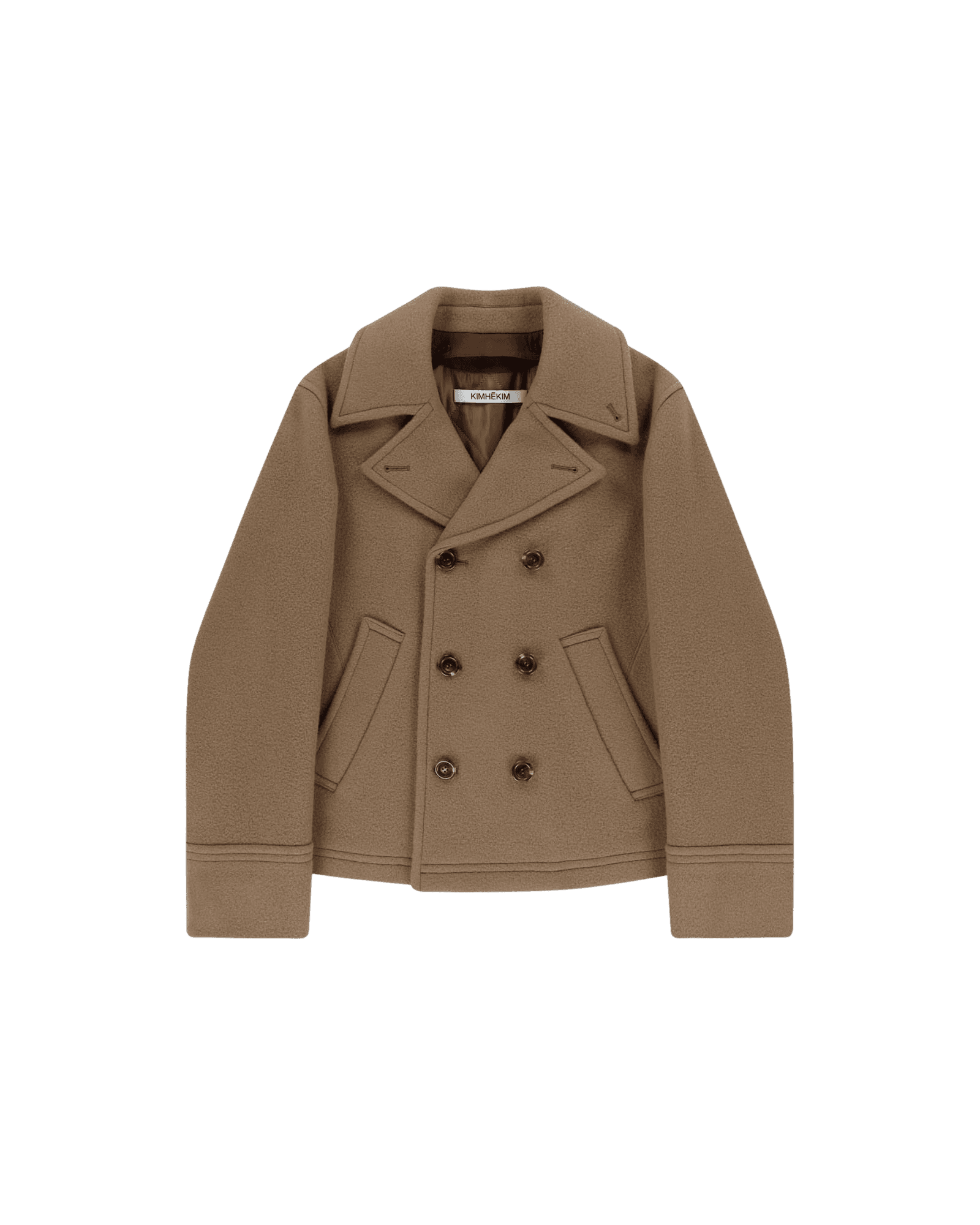 Classic Pea Coat (Beige) — vue 14