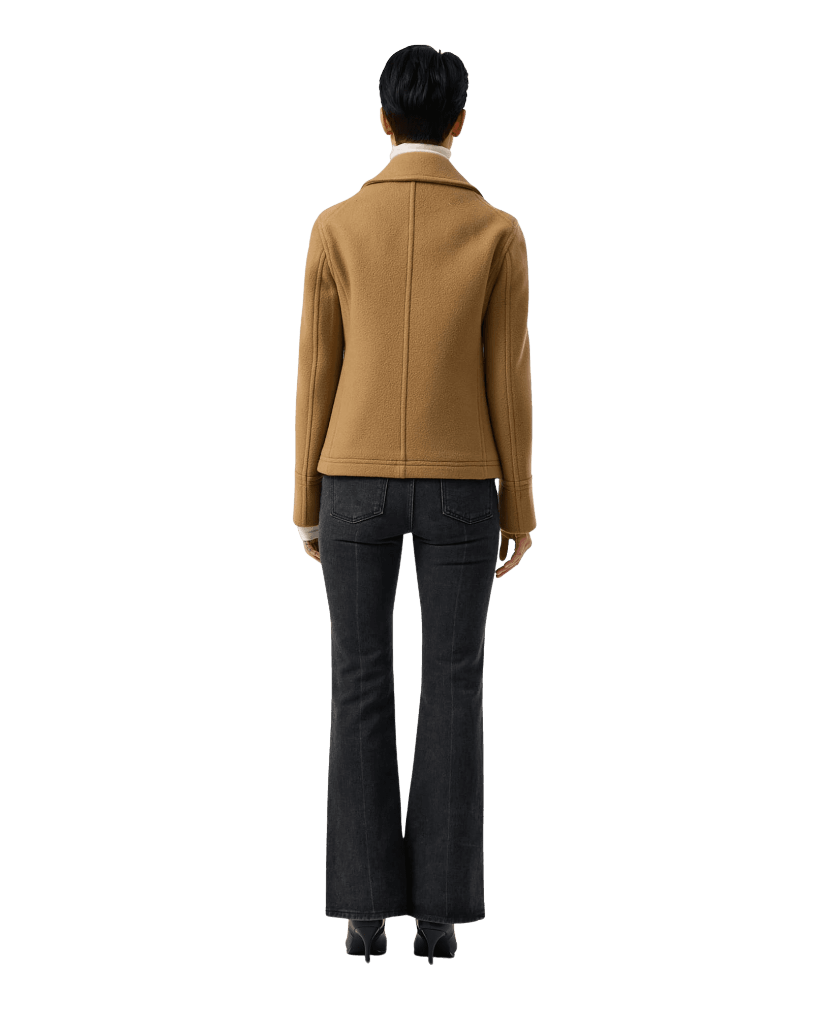 Classic Pea Coat (Beige) — vue 5