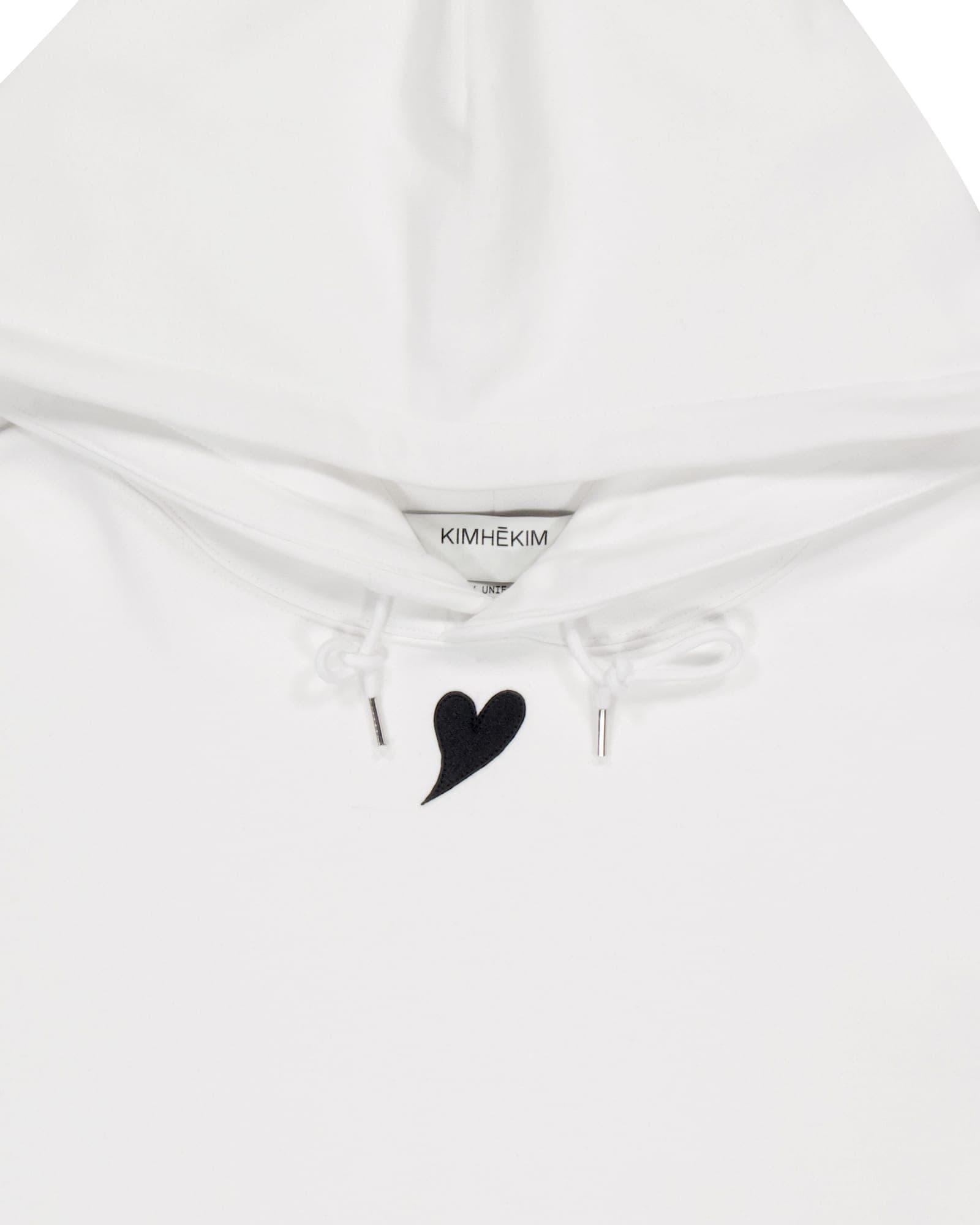 Heart Patch Oversized Hoodie (White) — vue 14