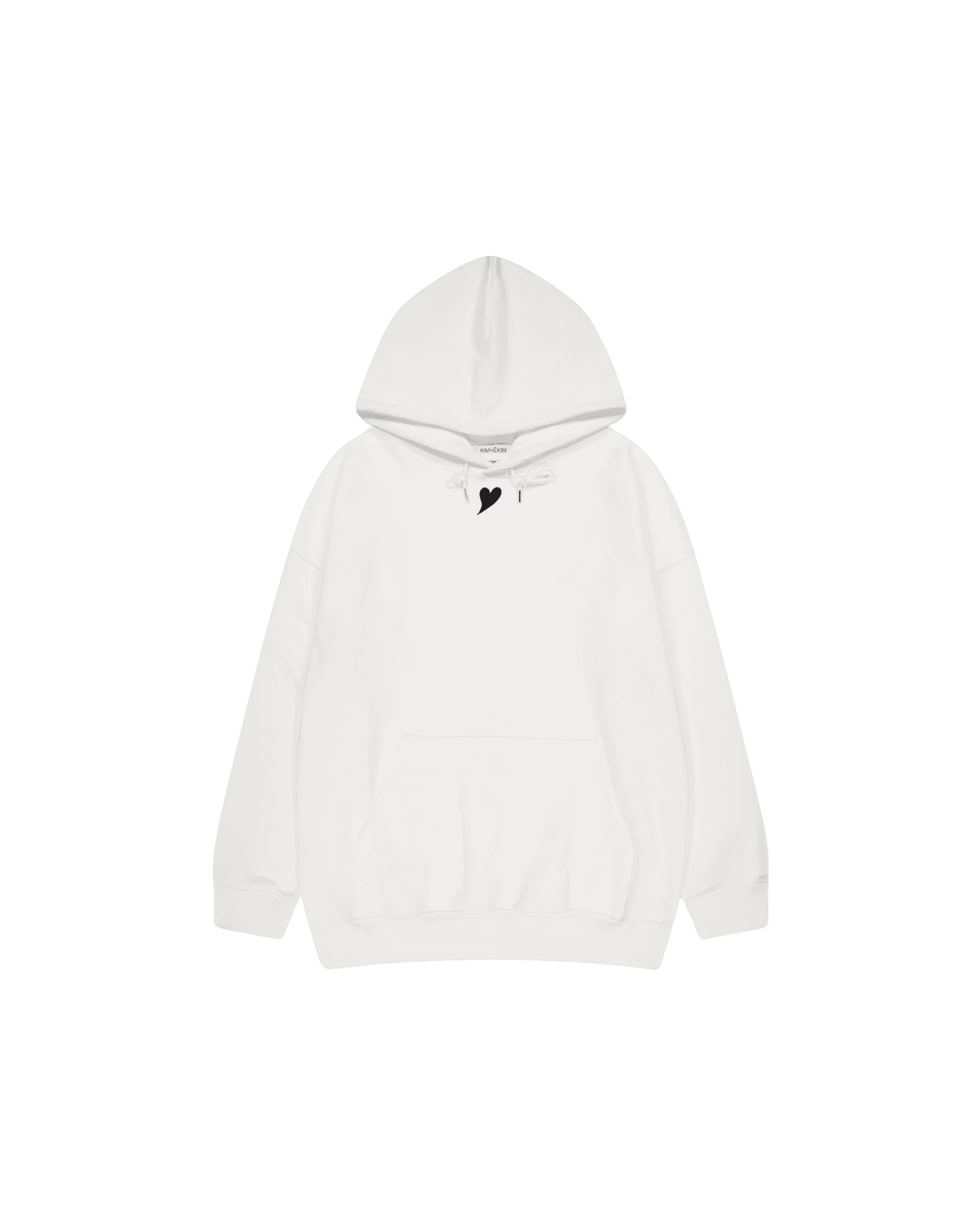 Heart Patch Oversized Hoodie (White) — vue 10