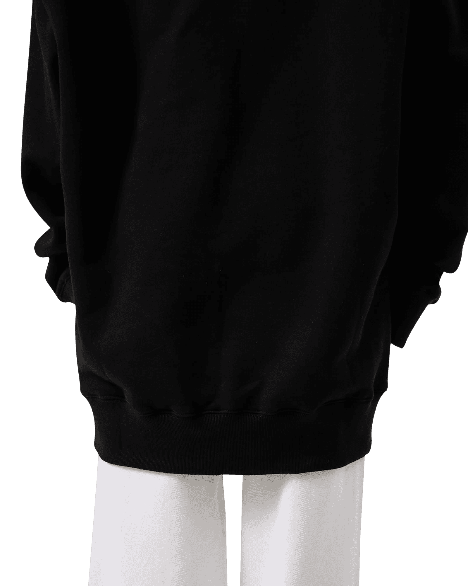 Heart Patch Oversized Hoodie (Black) — vue 10
