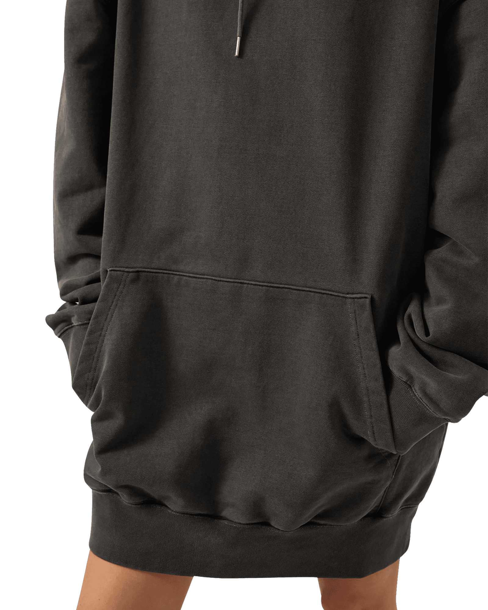 Upcycled Eyelet Hoodie (Grey) — vue 14