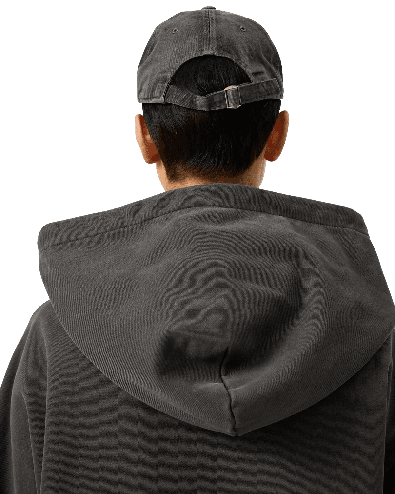 Upcycled Eyelet Hoodie (Grey) — vue 15