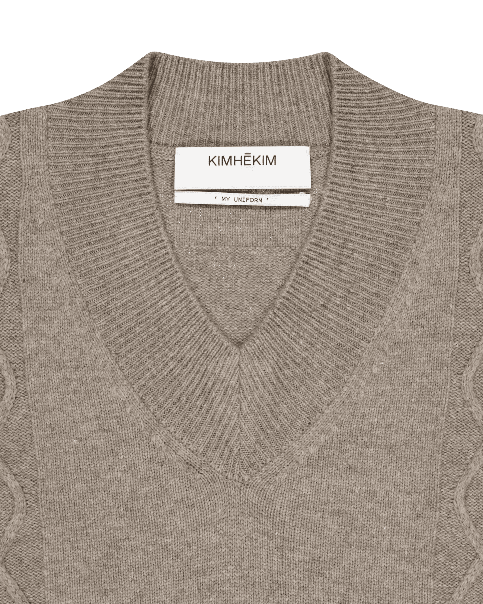 Fringed Knit Vest (Light Brown) — vue 14