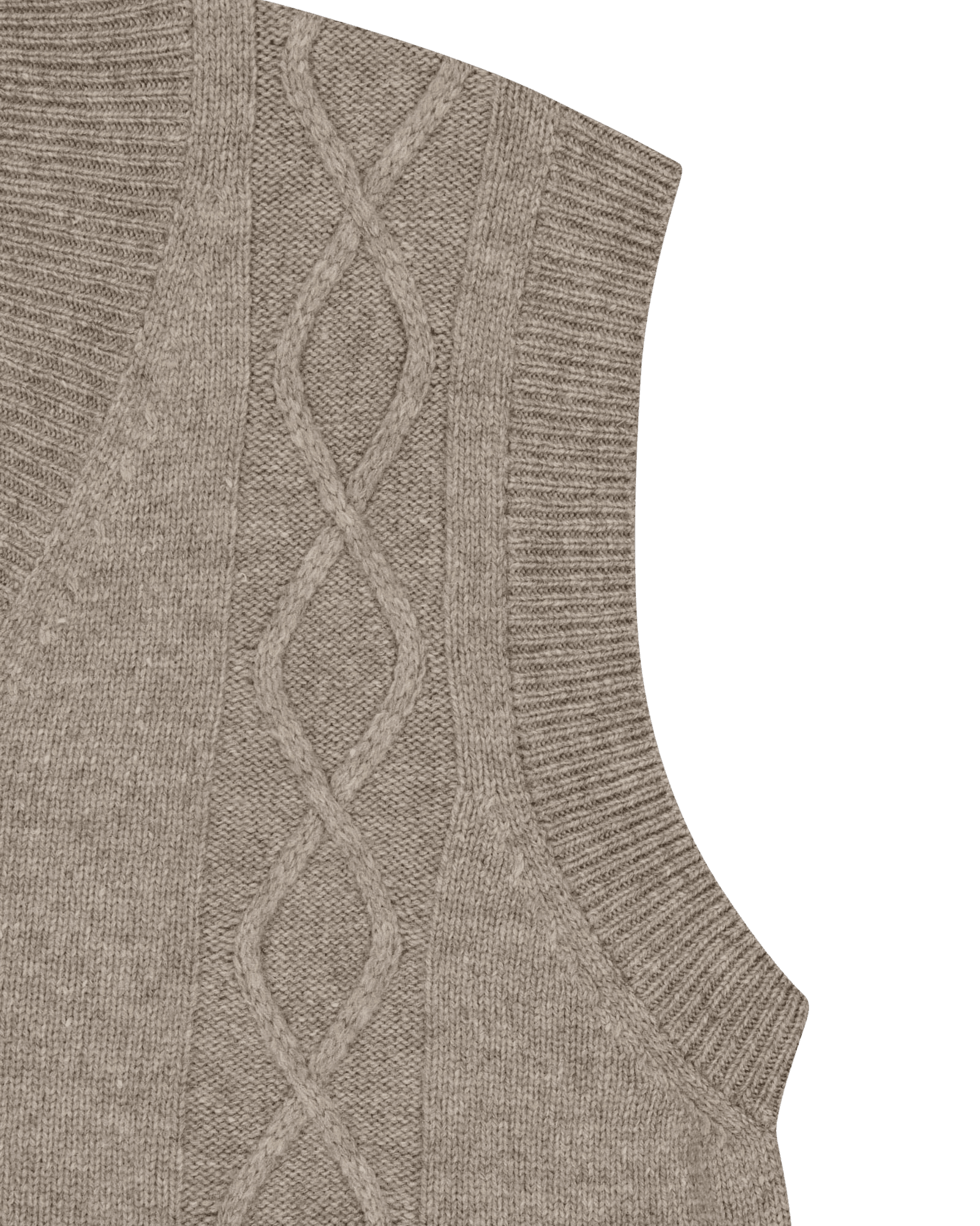 Fringed Knit Vest (Light Brown) — vue 15