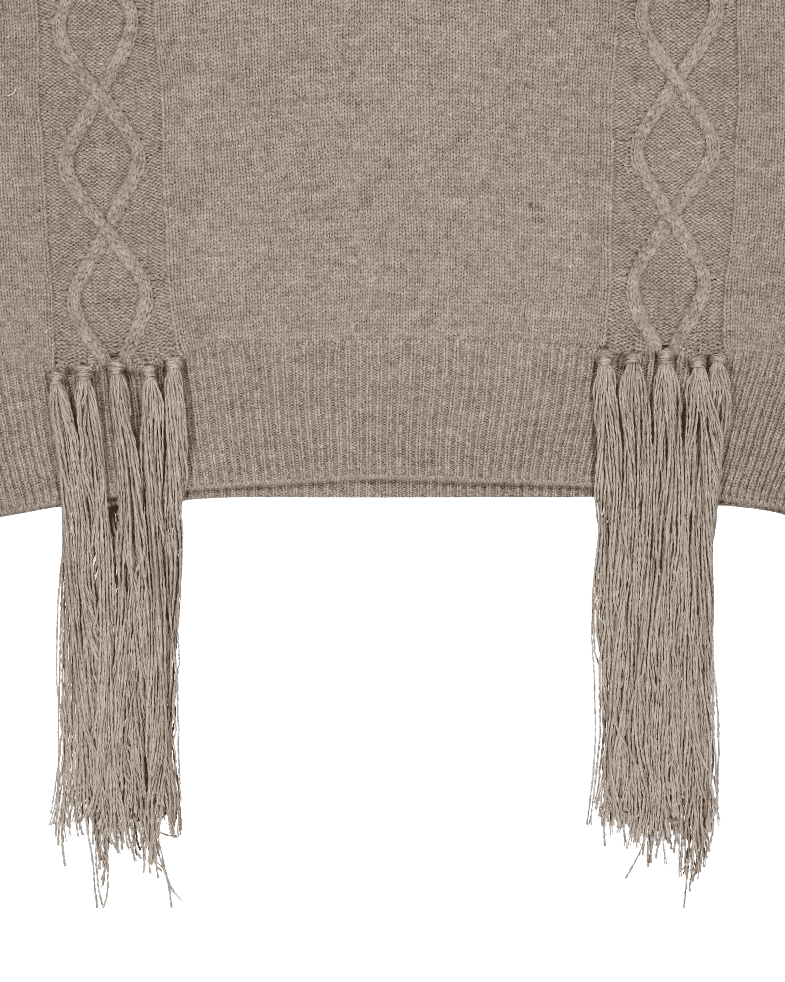 Fringed Knit Vest (Light Brown) — vue 16