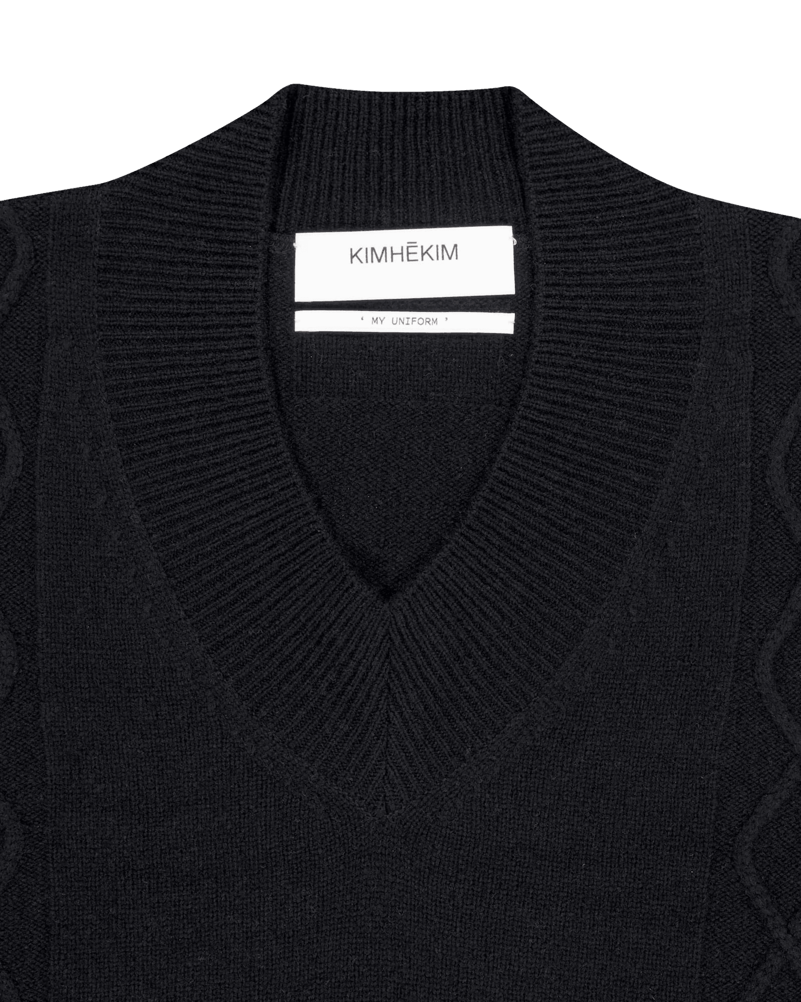 Fringed Knit Vest (Black) — vue 22