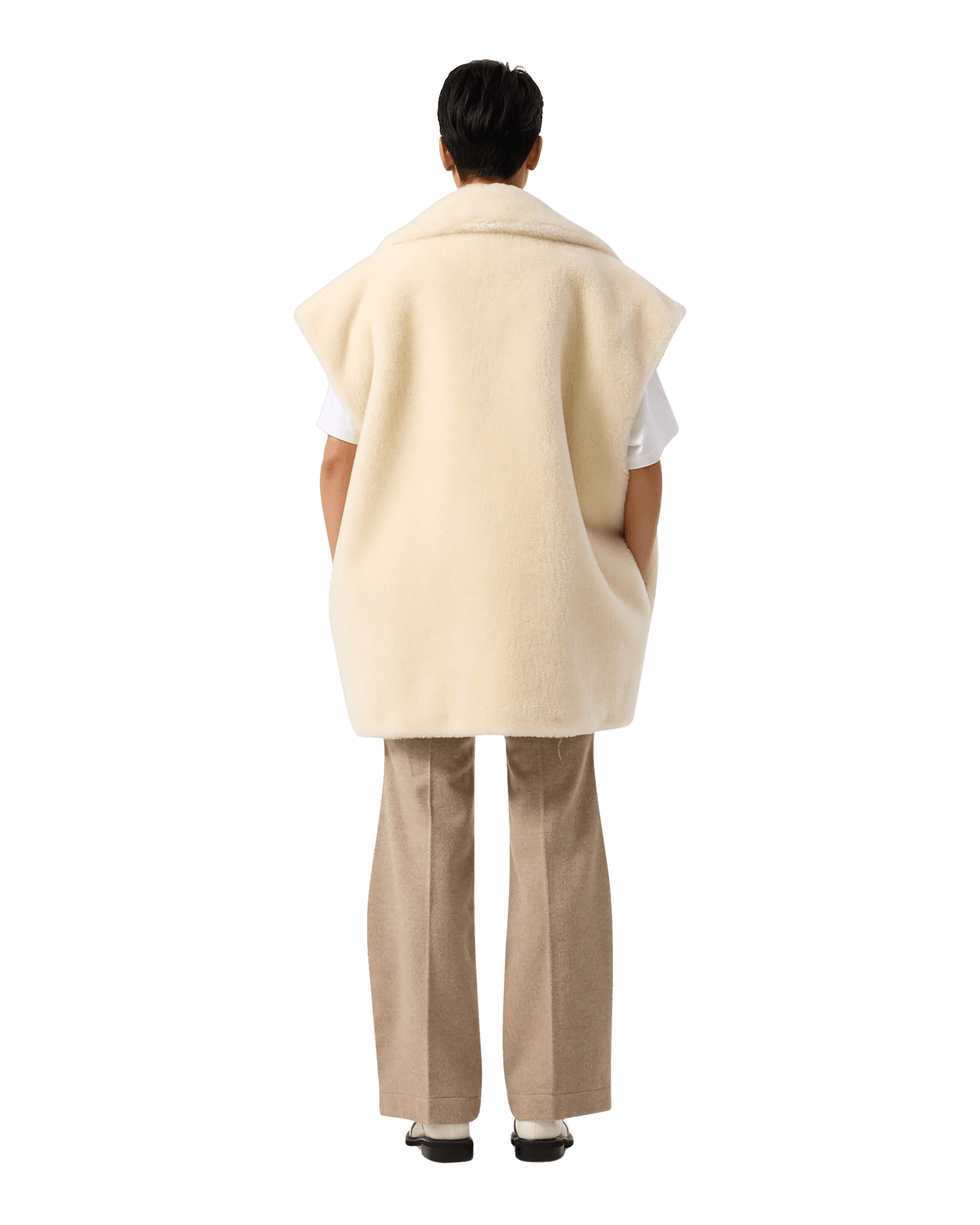 Wave Cut Trousers (Beige) — vue 12