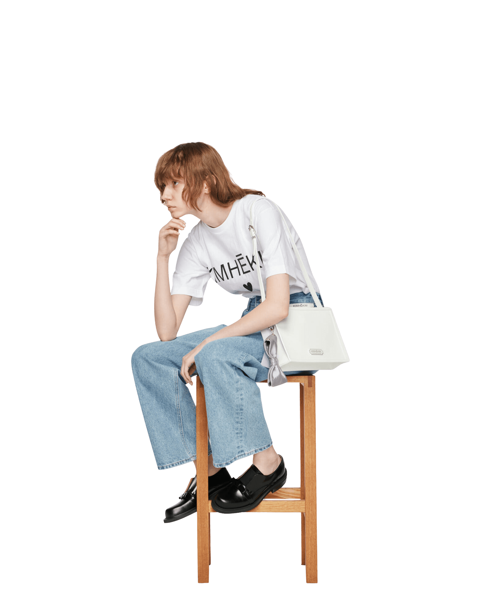 Label Wide Denim (White) — vue 5