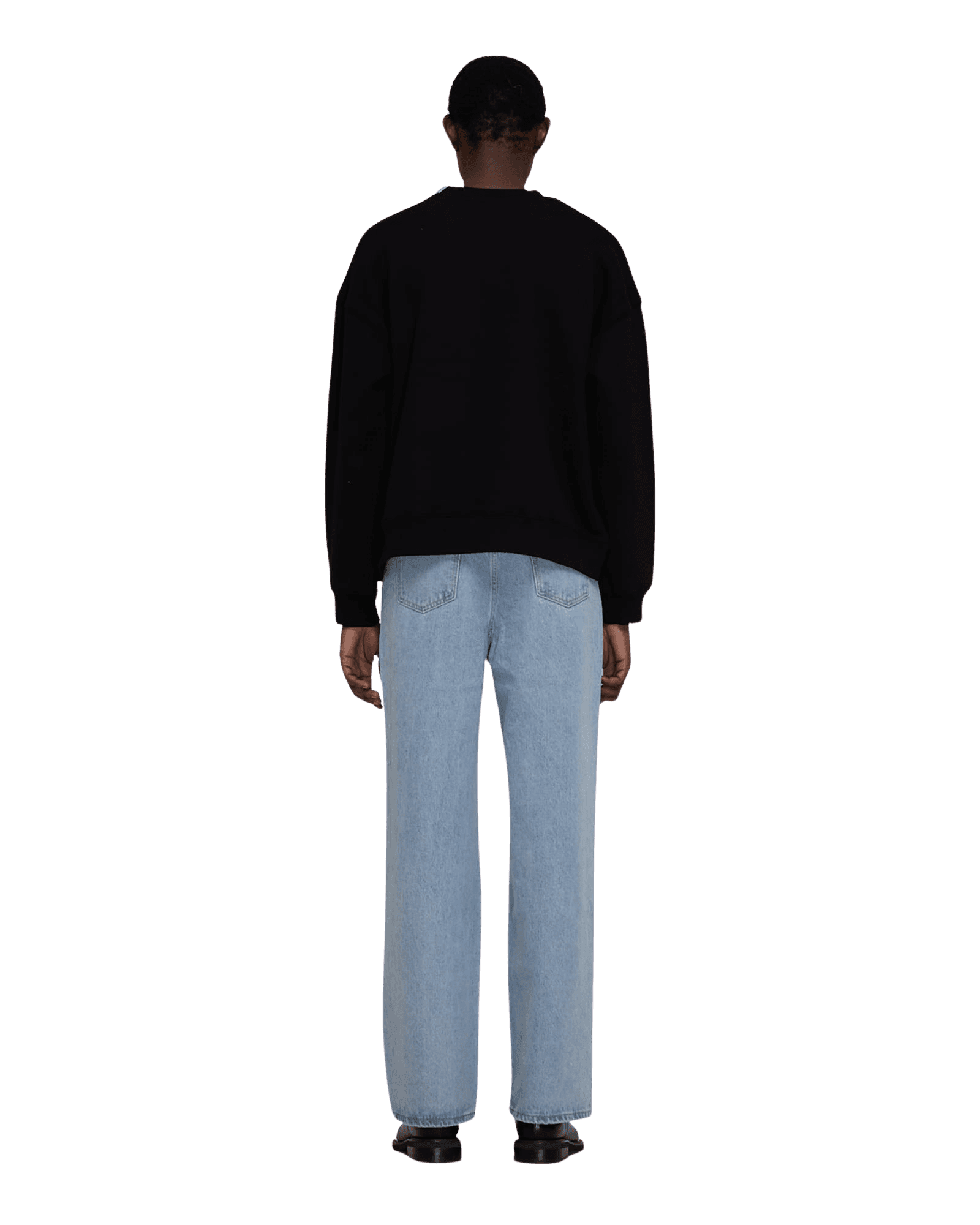 Heart Embroidered Sweatshirt (Black) — vue 9