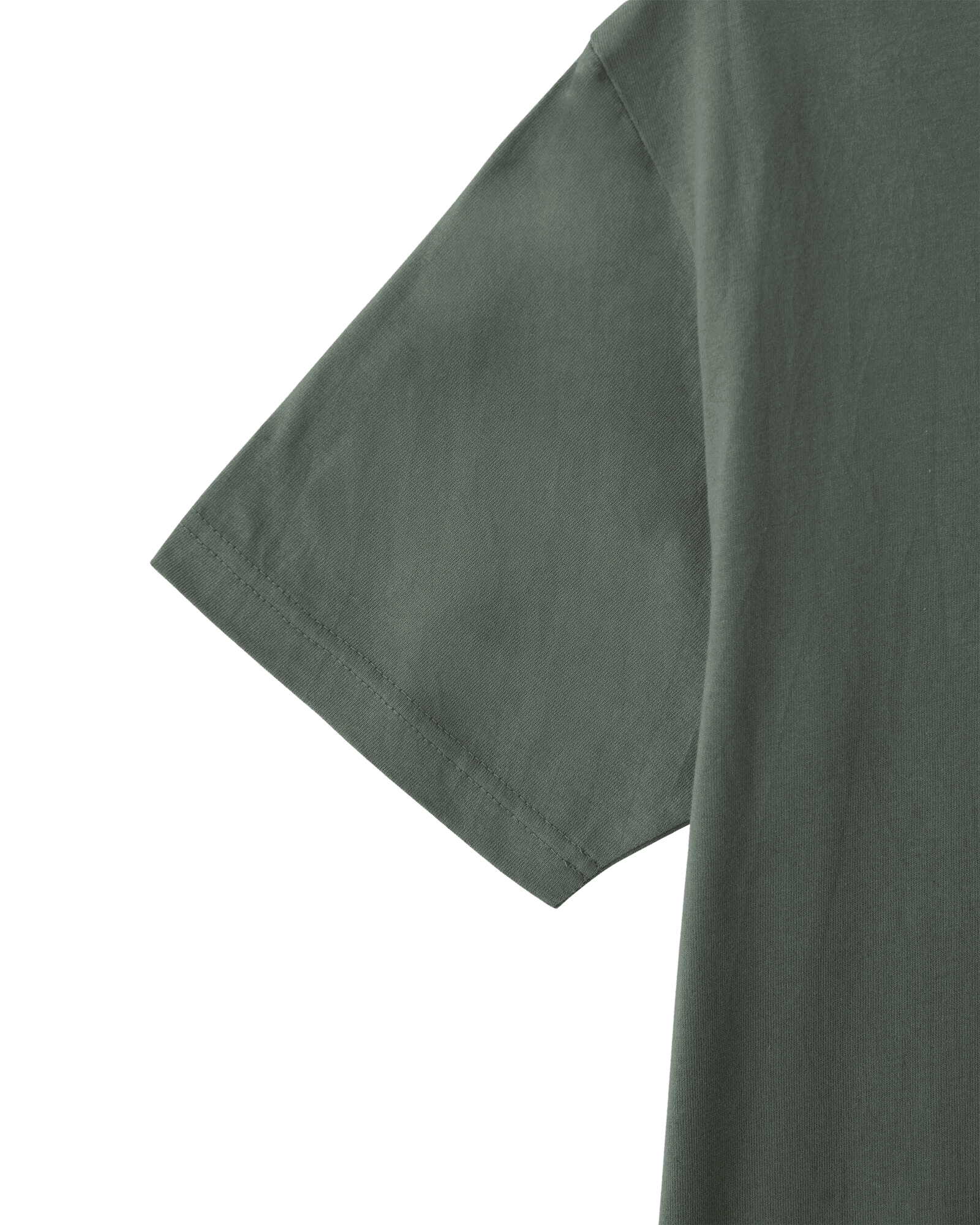 Pearl Stamped Oversized T-Shirt (Olive) — vue 4