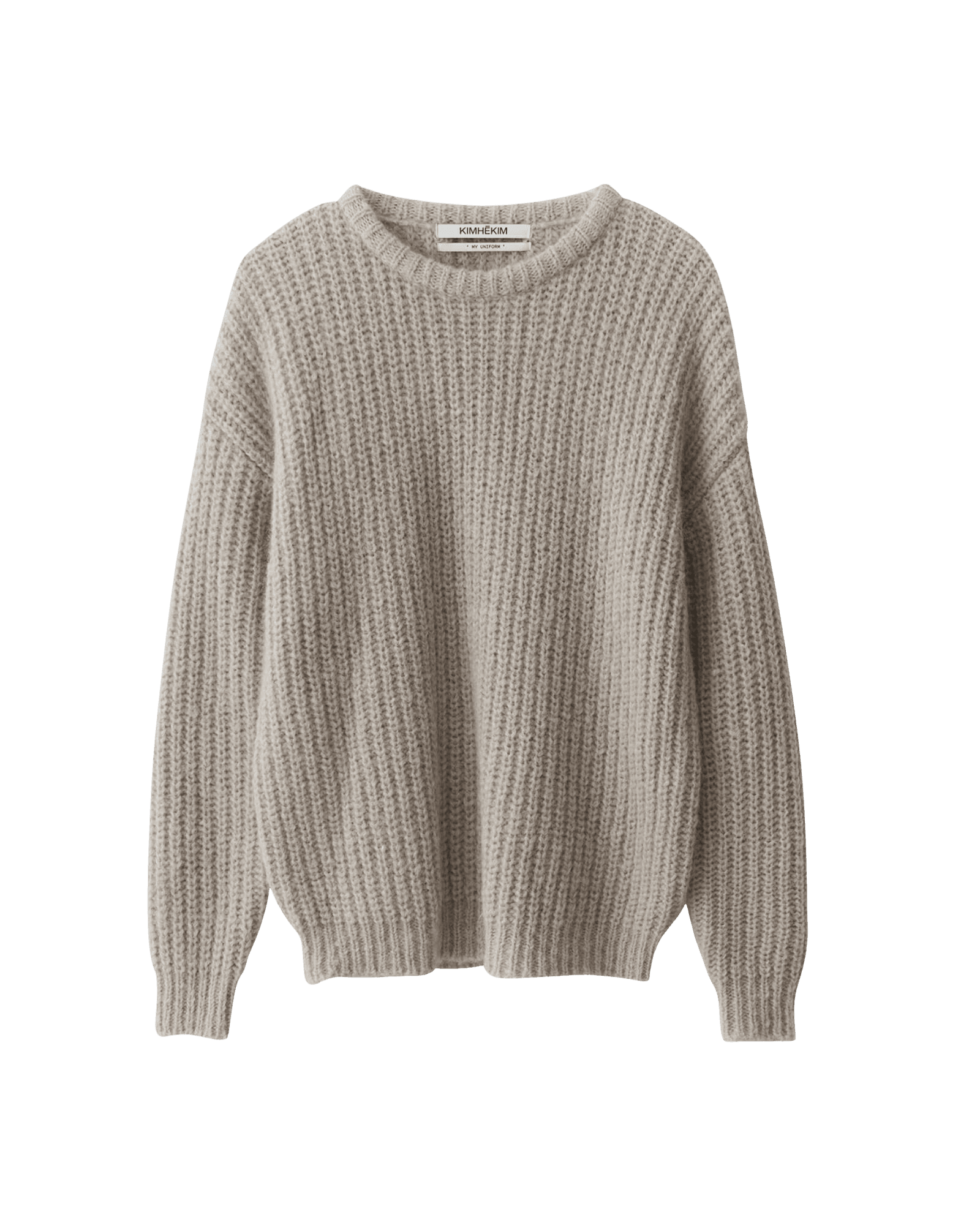 Ripped Mohair-Alpaca Sweater (Beige) — vue 6