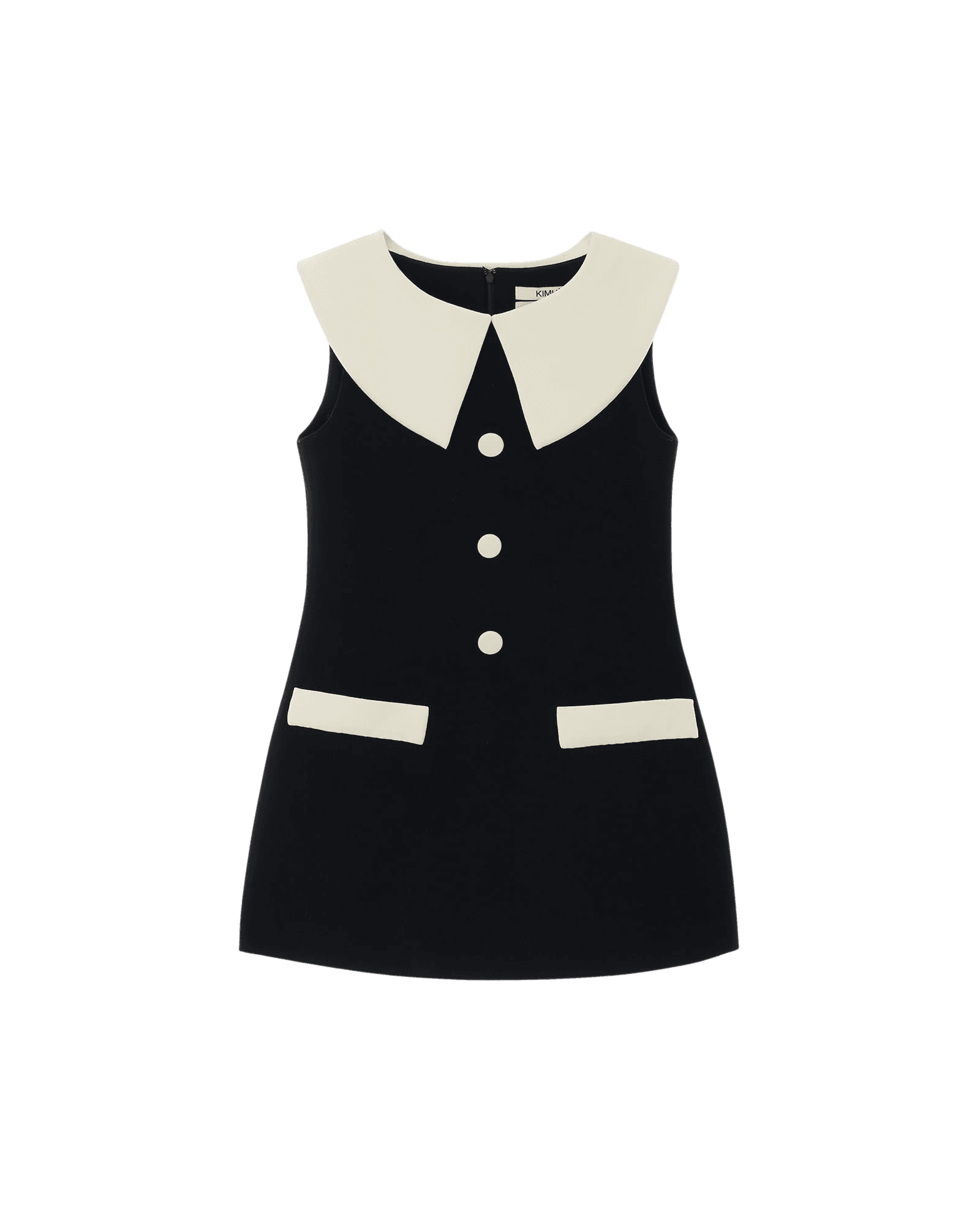 Bi-Color Mini Dress (Black/Ivory)