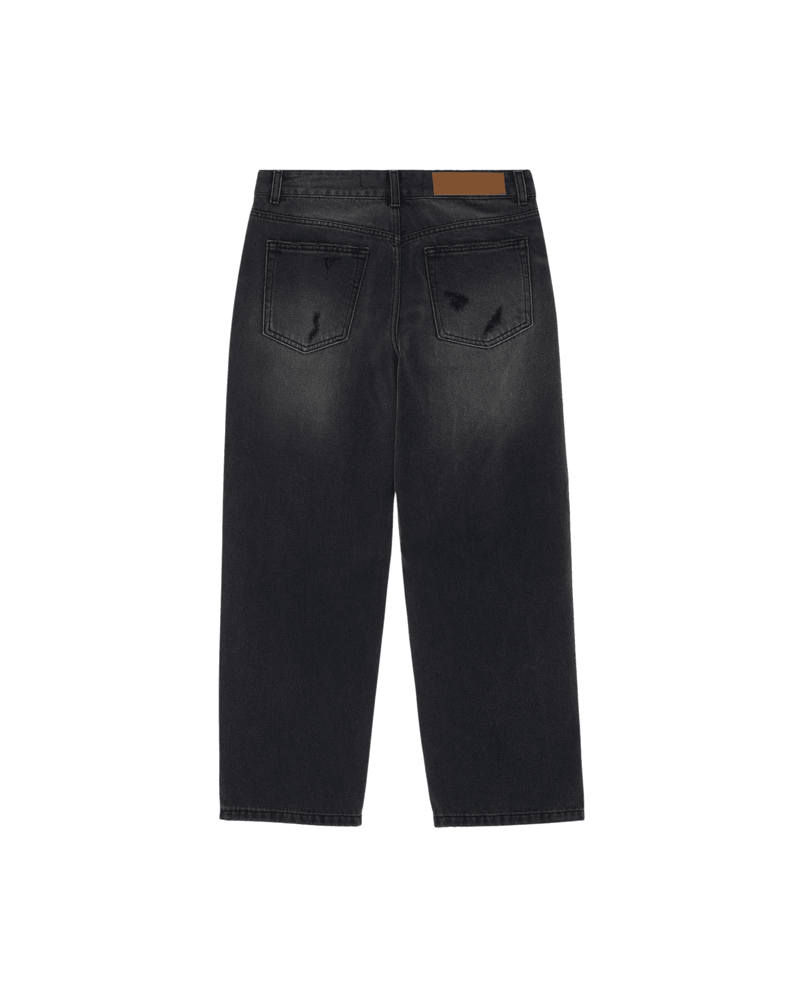 Chain Embellishment Destroyed Jeans (Black) — vue 11