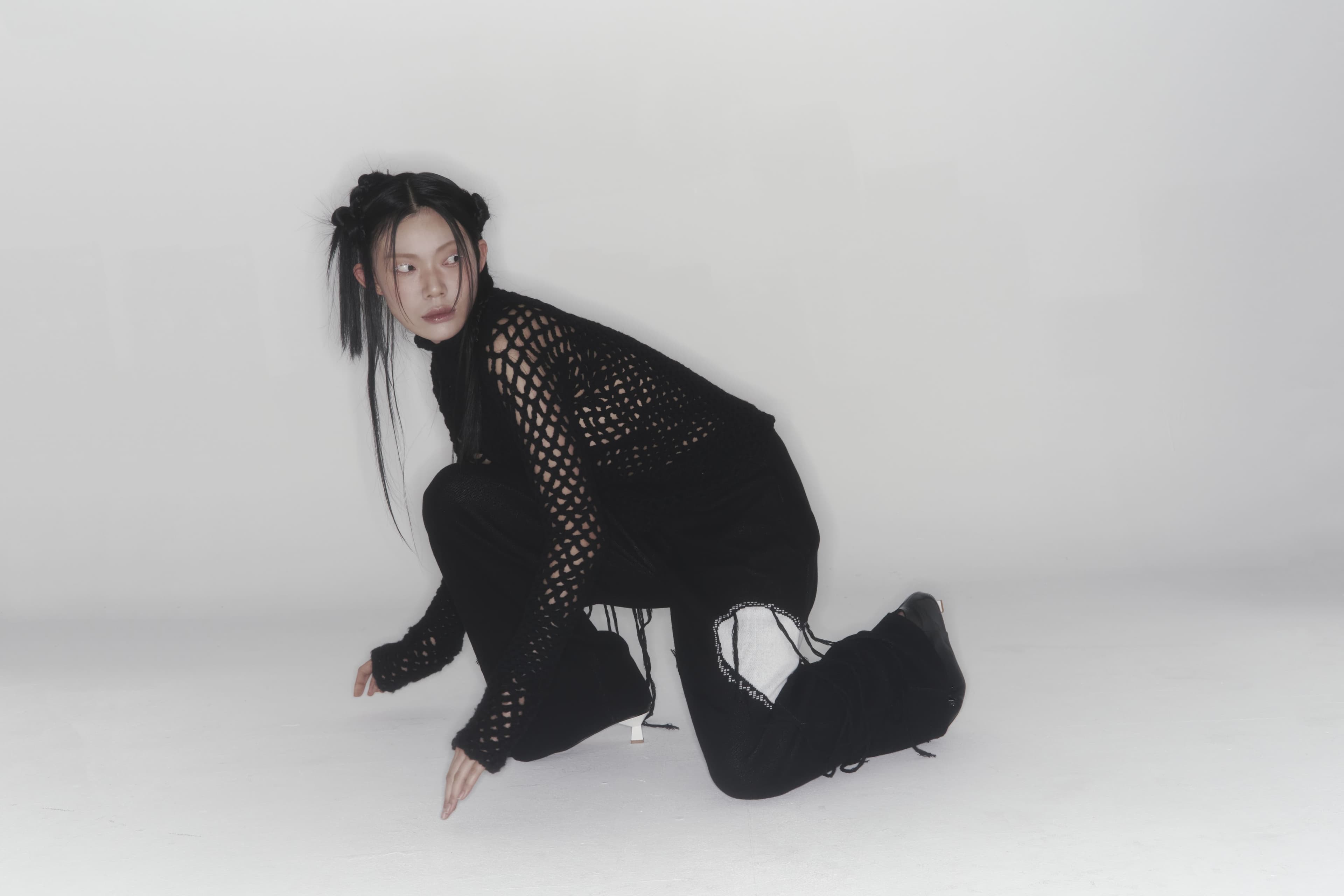 Heart Knit Pants (Black) — vue 12