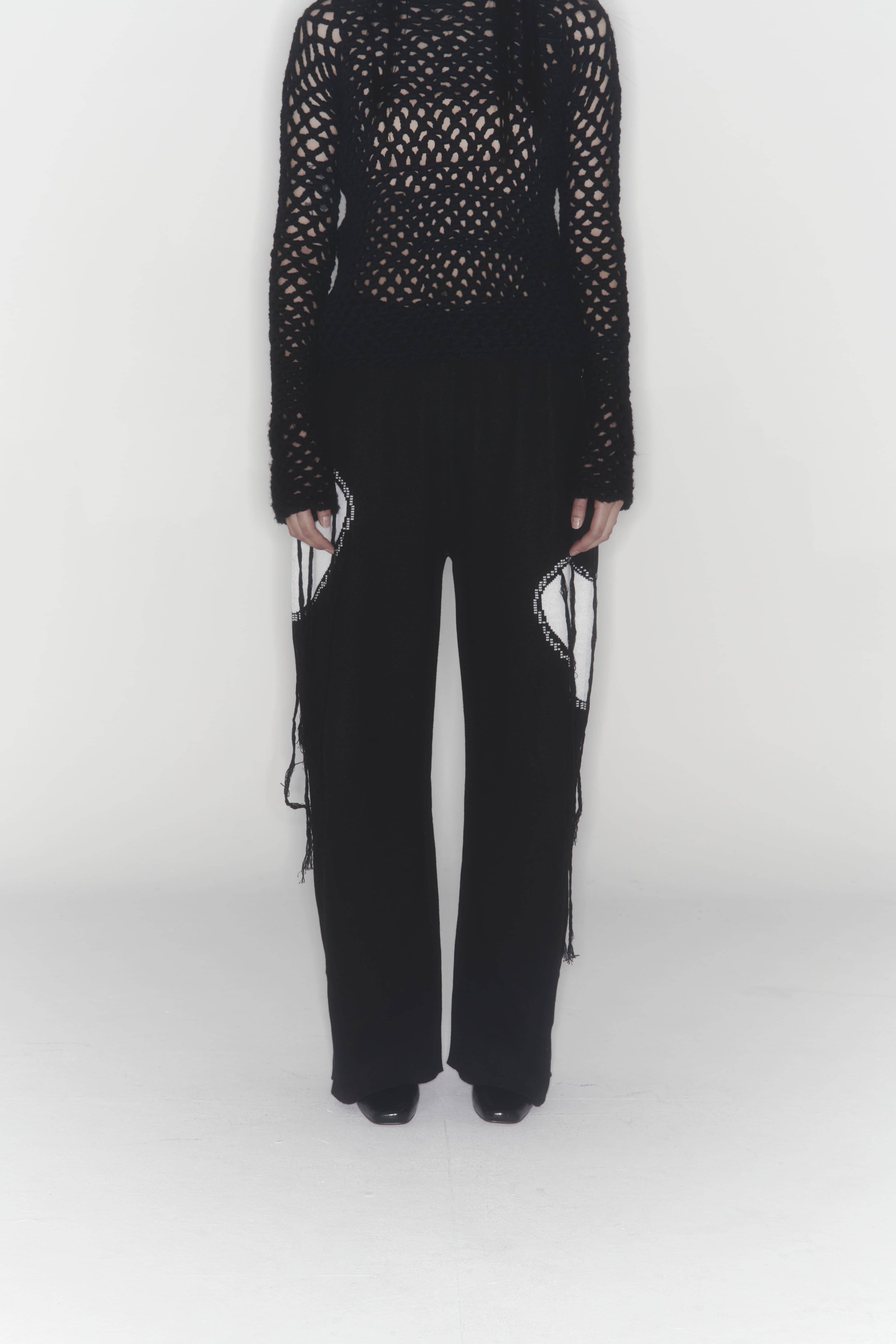 Heart Knit Pants (Black) — vue 15