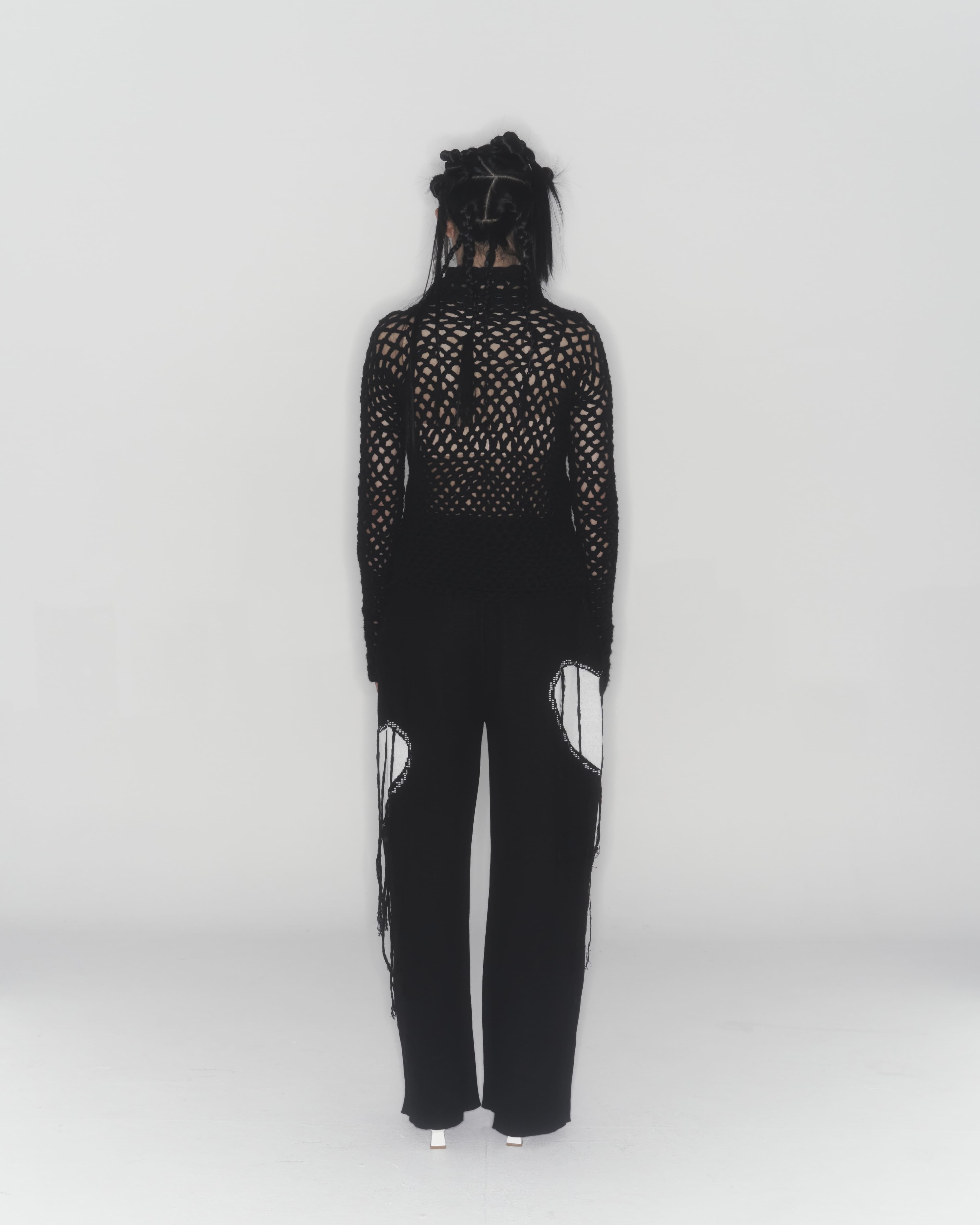 Heart Knit Pants (Black) — vue 7