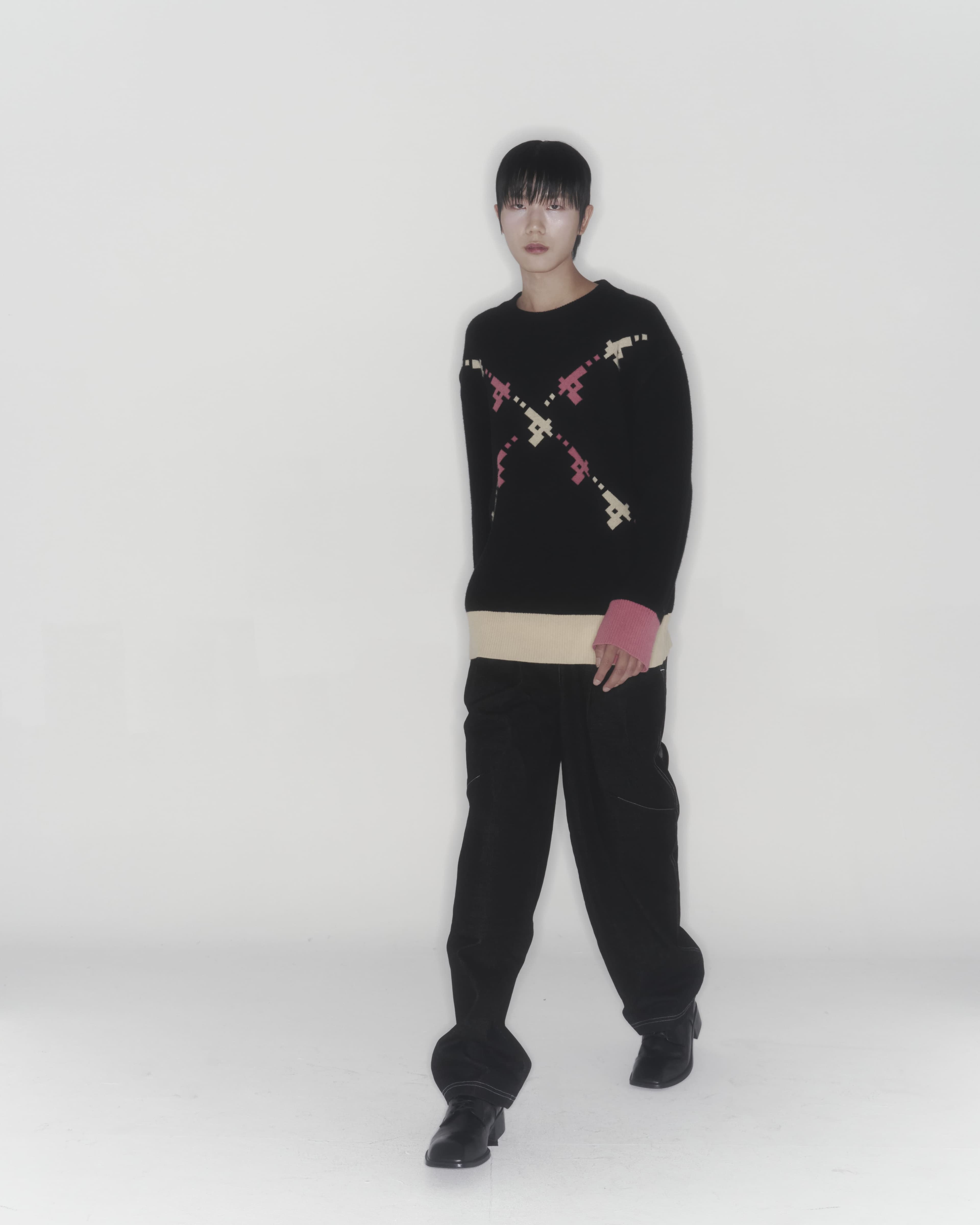 Gun Knit Sweater (Black) — vue 12