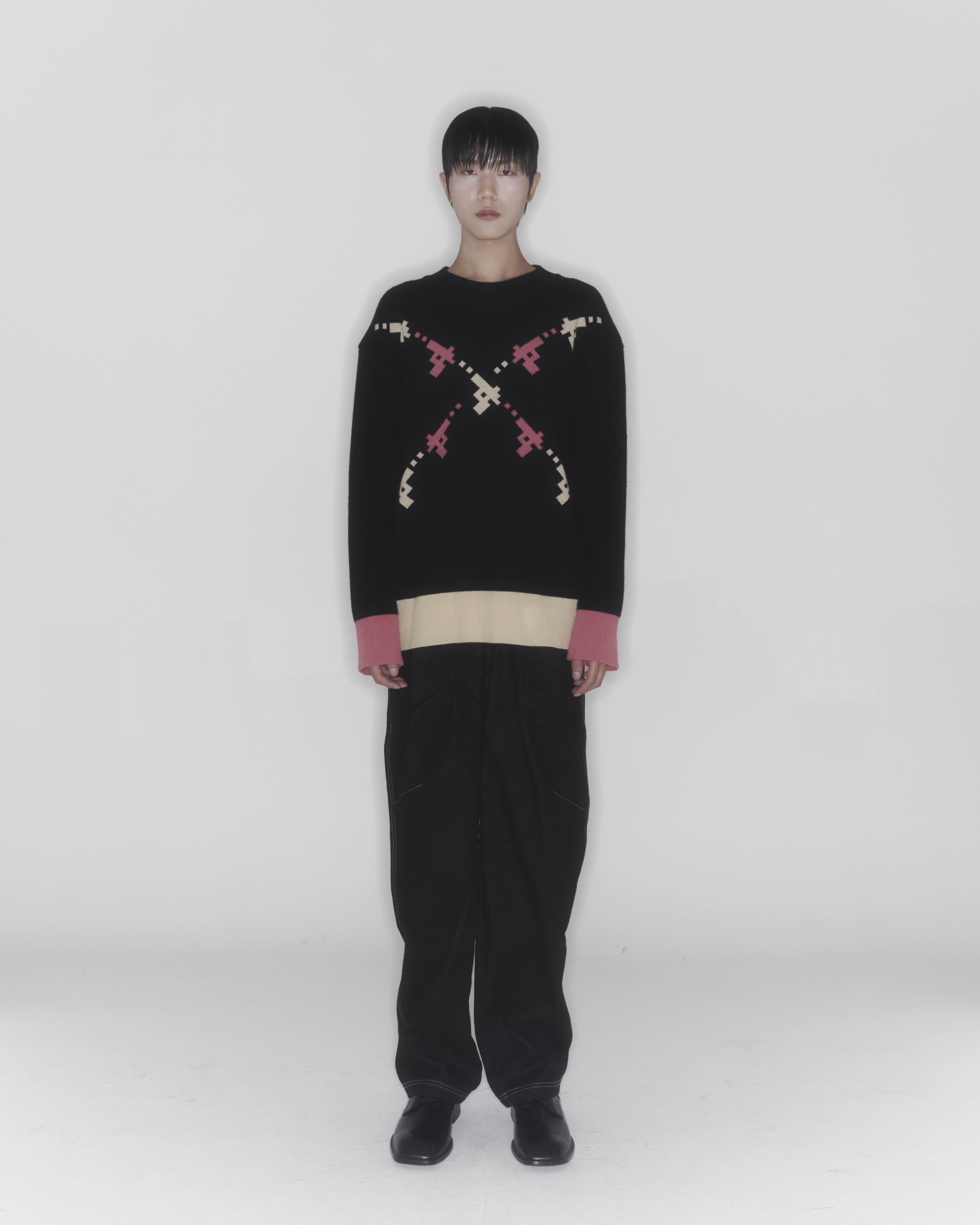 Gun Knit Sweater (Black) — vue 4