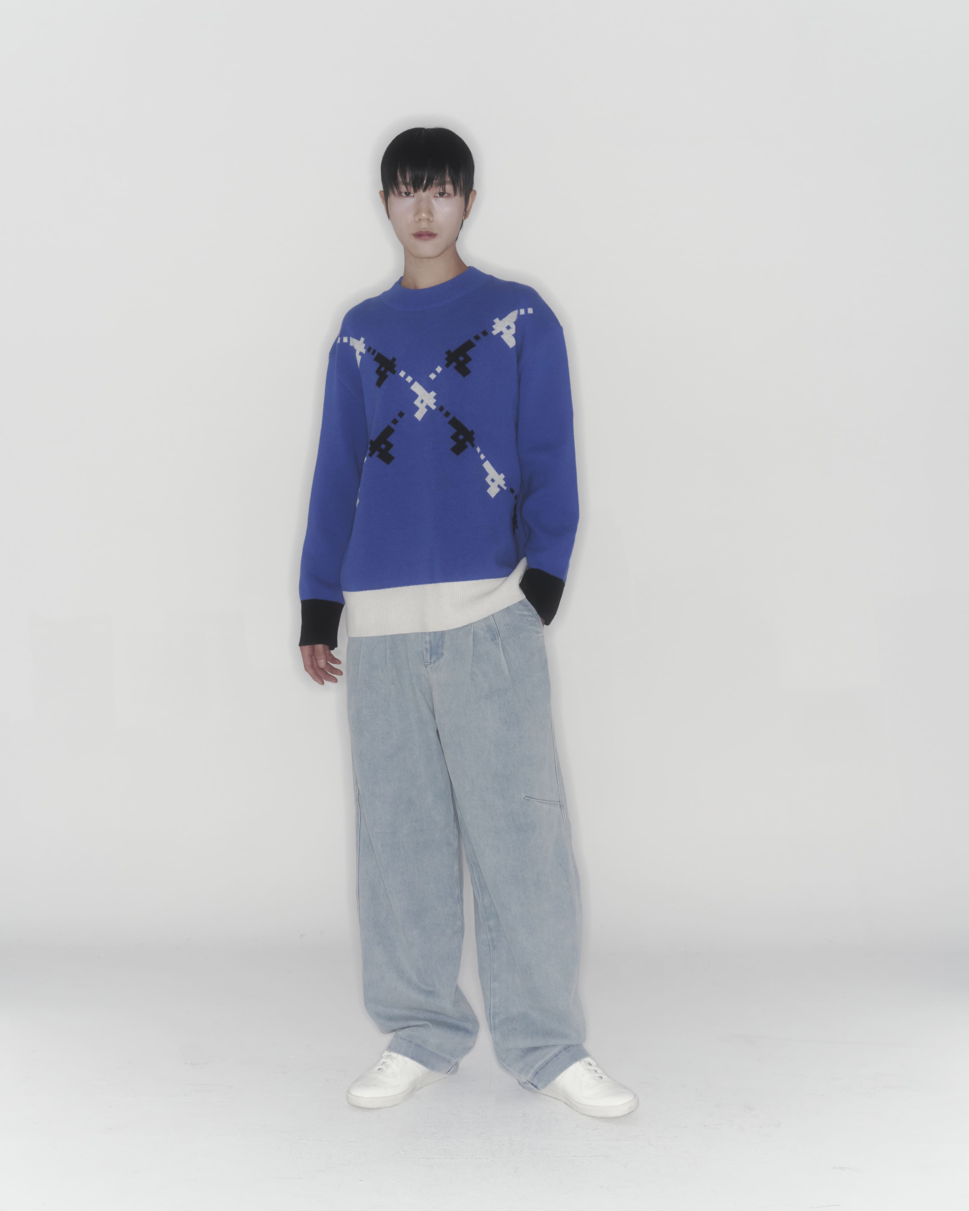 Gun Knit Sweater (Blue) — vue 13