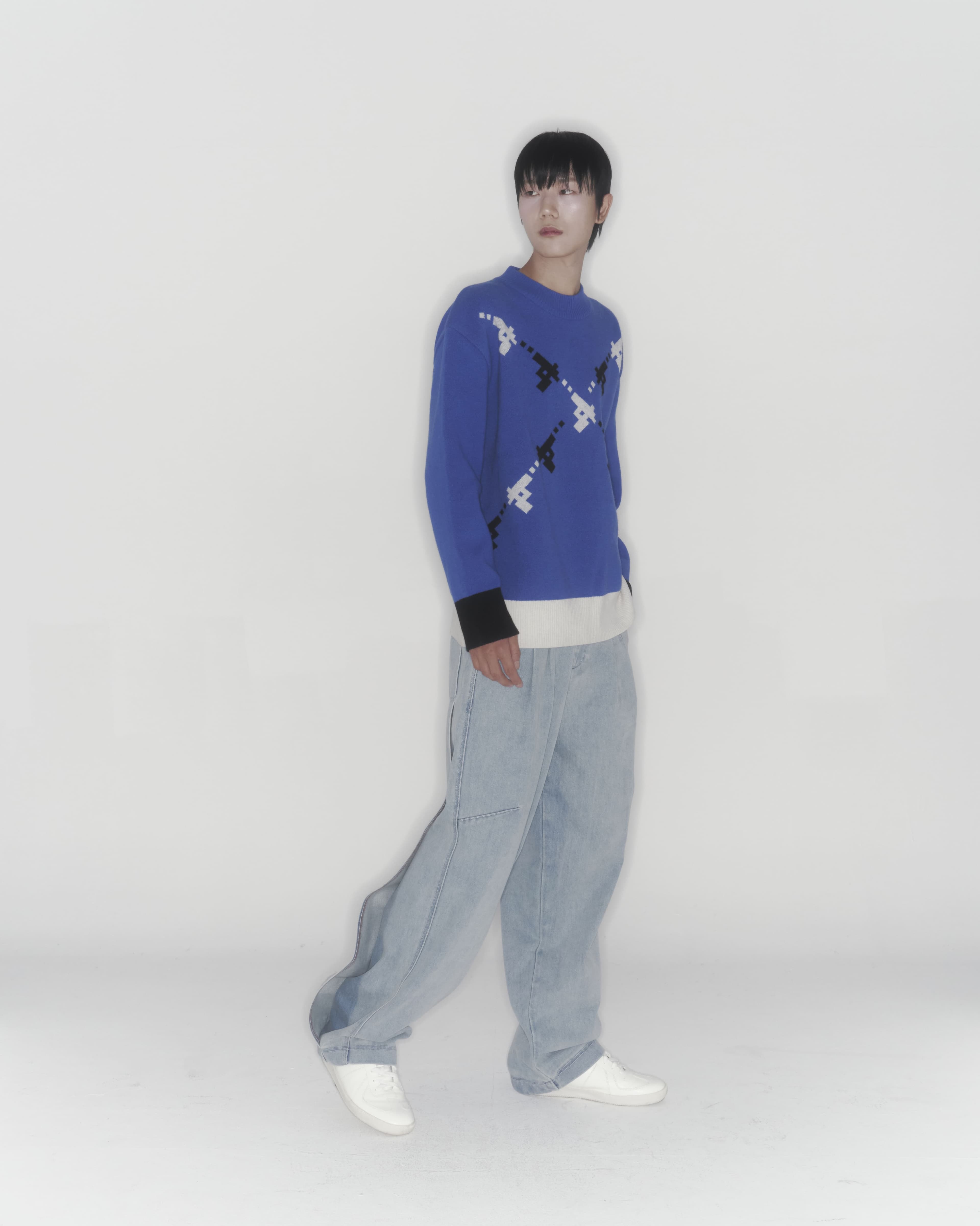 Gun Knit Sweater (Blue) — vue 14