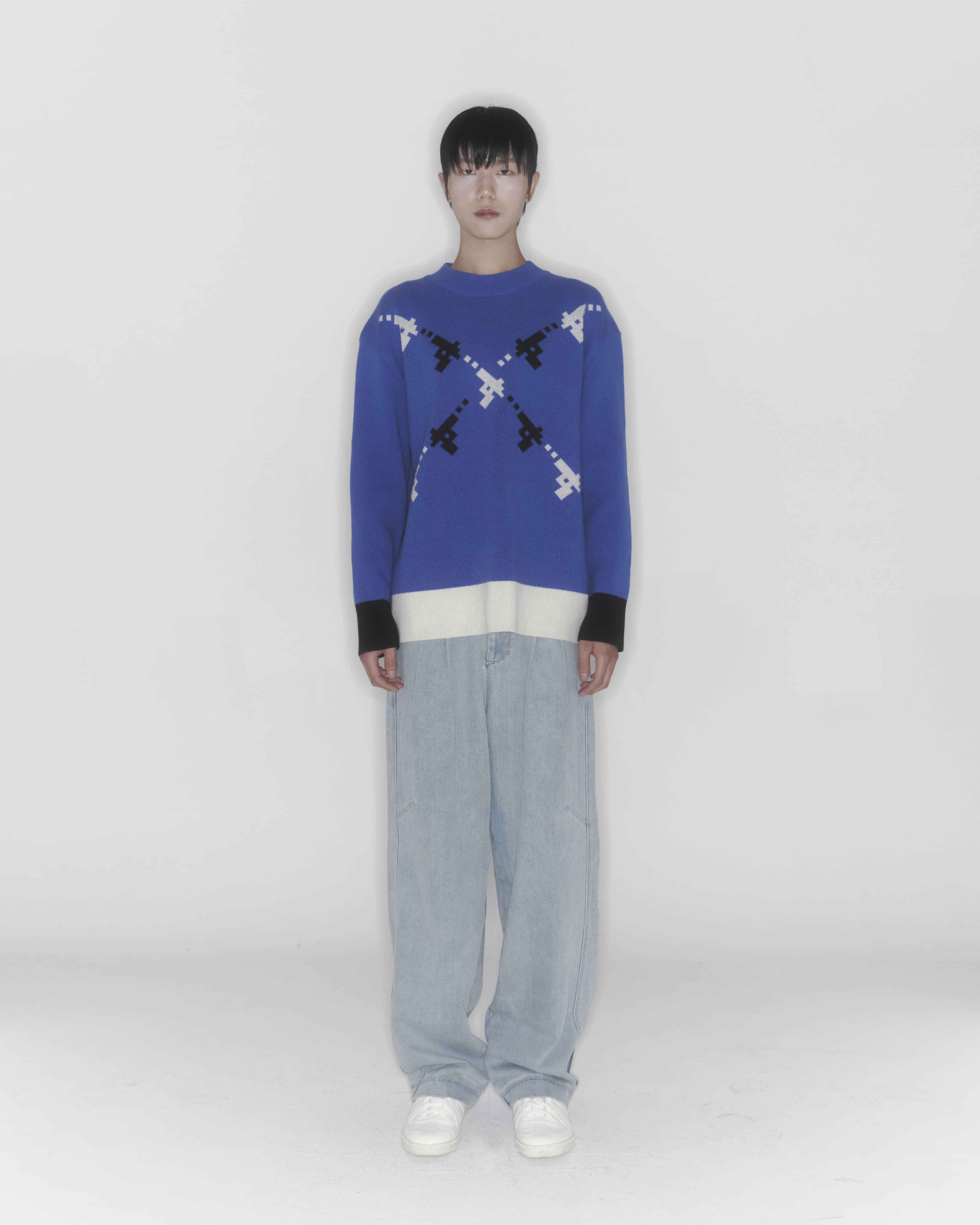 Gun Knit Sweater (Blue) — vue 5