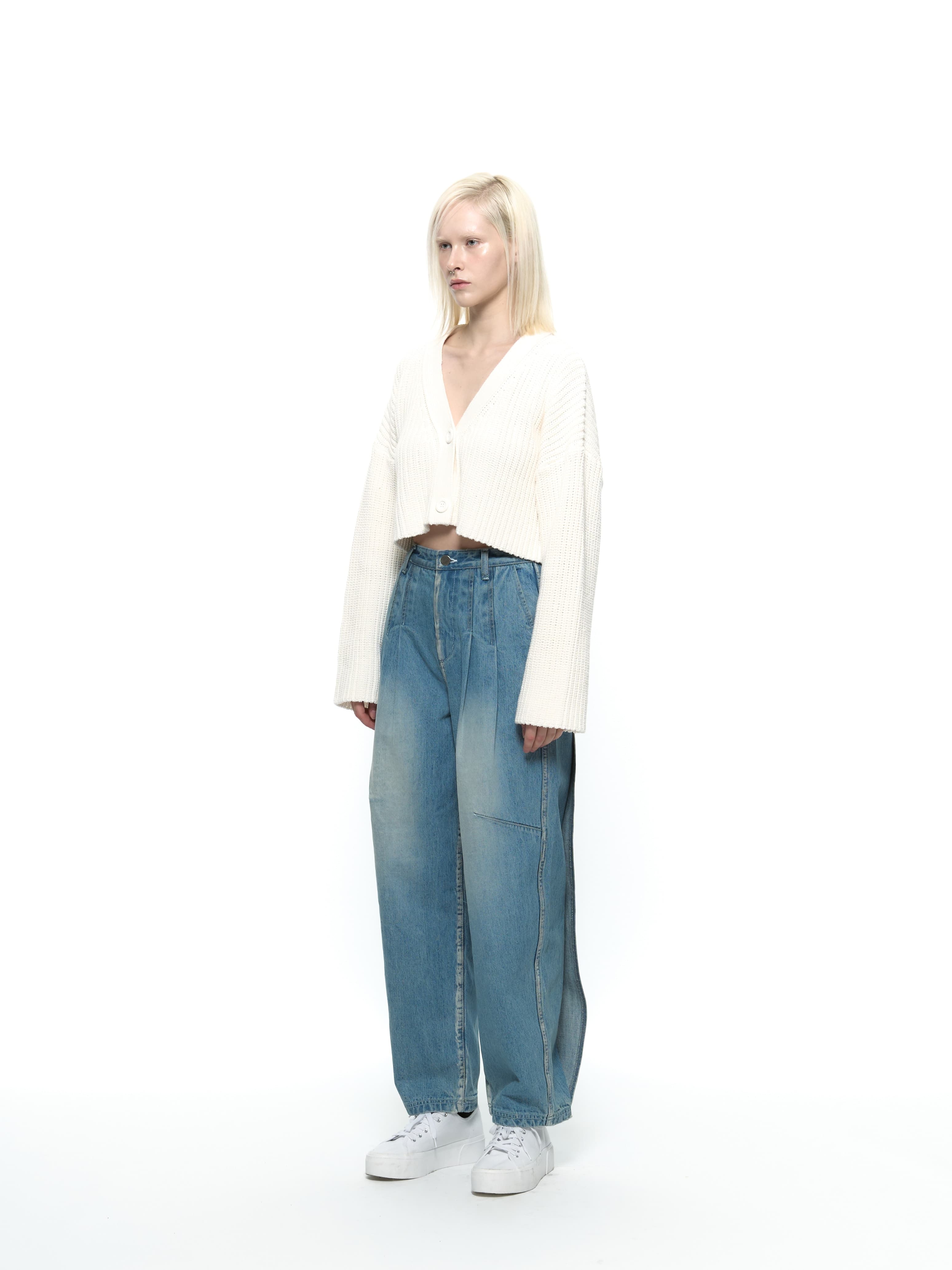 Heart Crop Cardigan (Blue) — vue 5