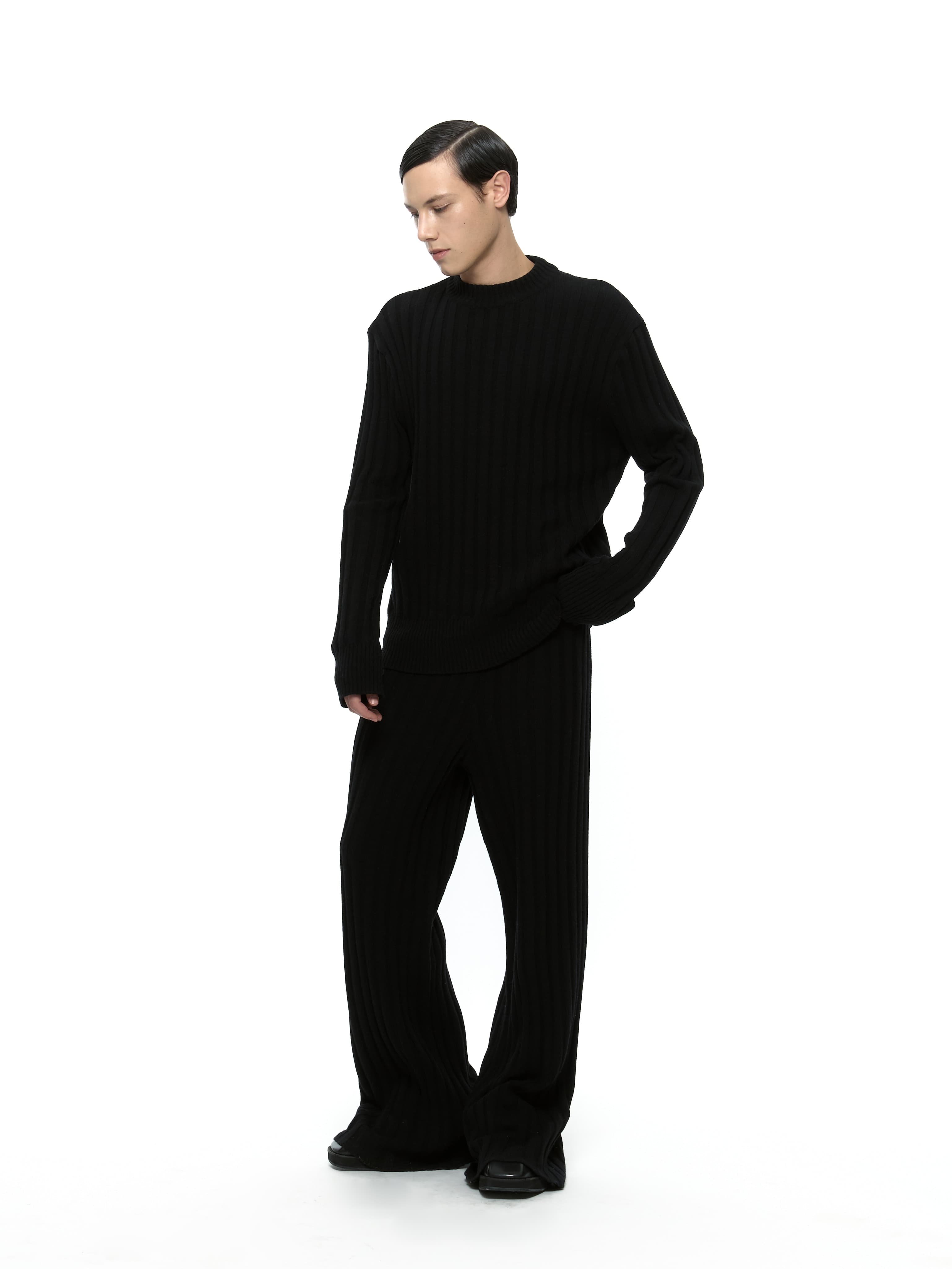 Merino Wool Sweater (Black) — vue 11
