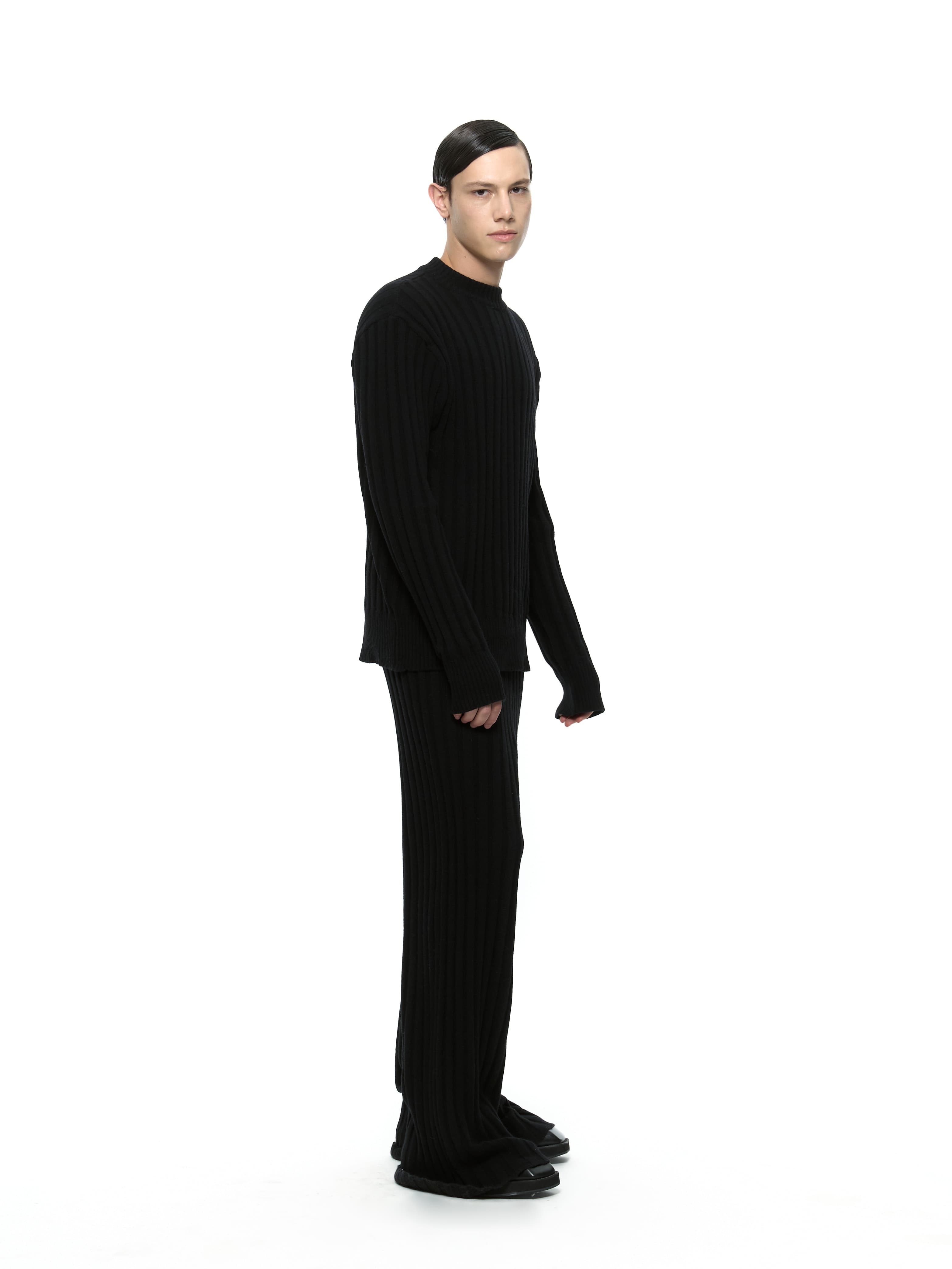 Merino Wool Sweater (Black) — vue 12