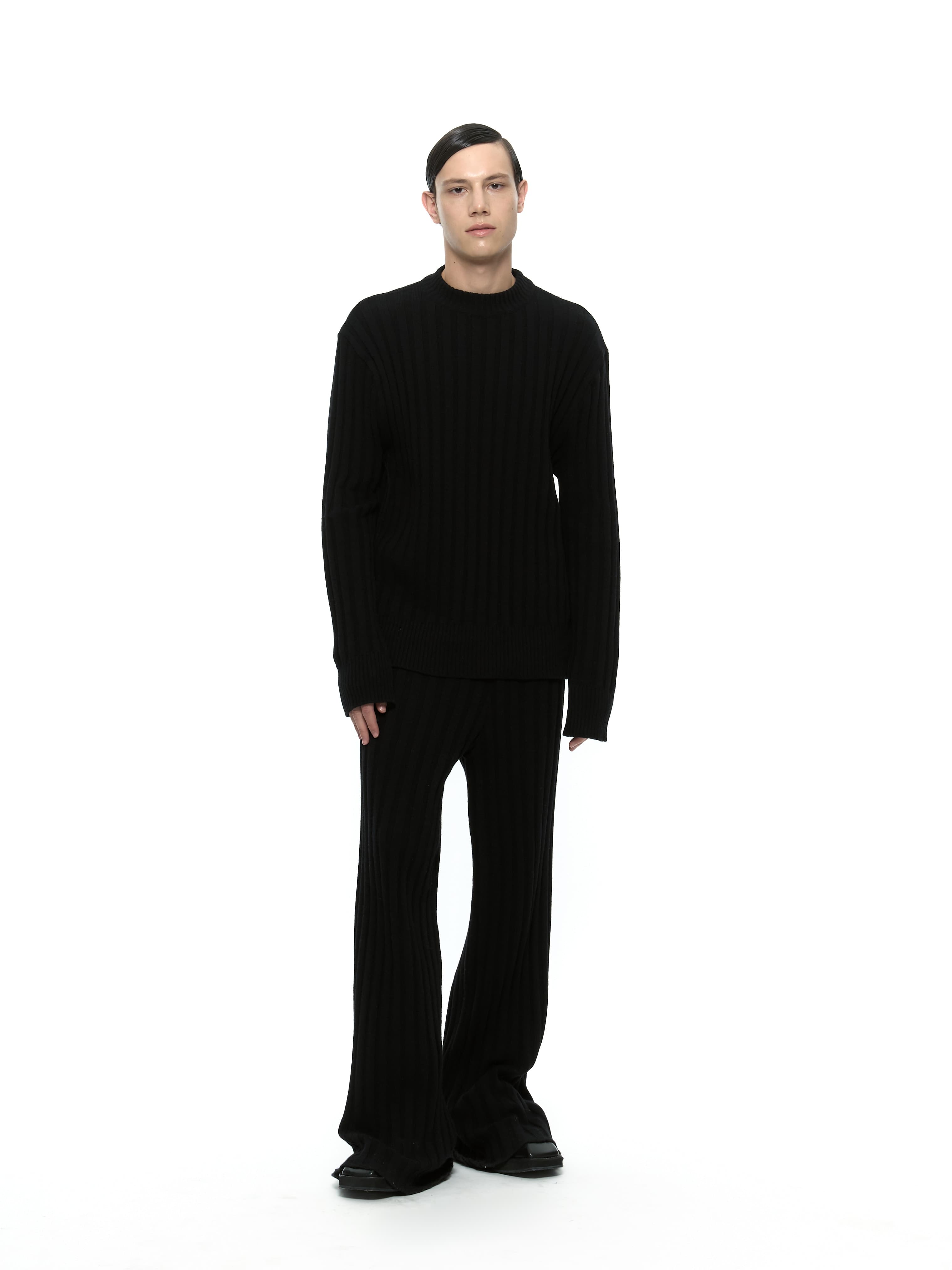 Merino Wool Sweater (Black) — vue 13