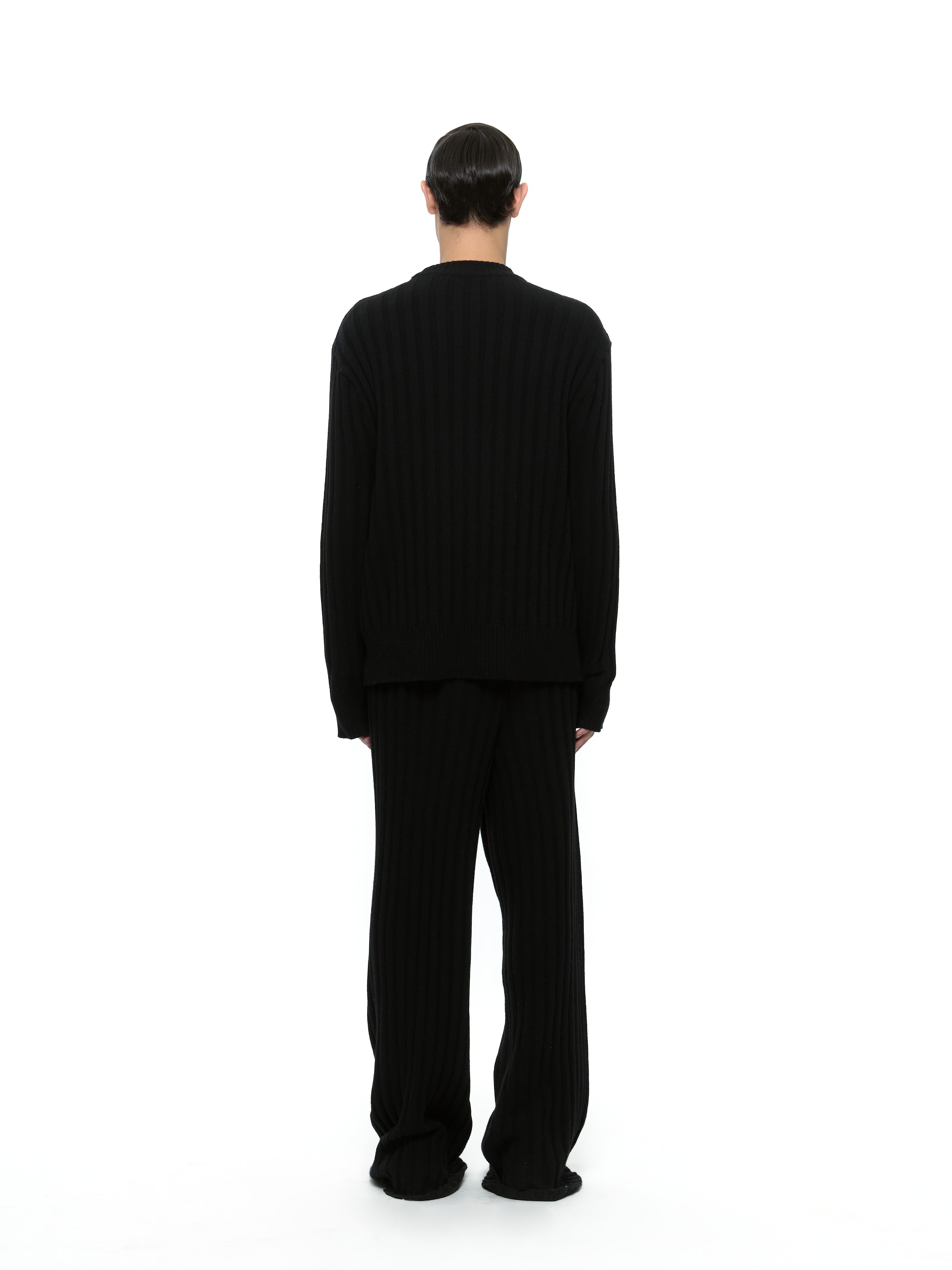 Merino Wool Sweater (Black) — vue 9