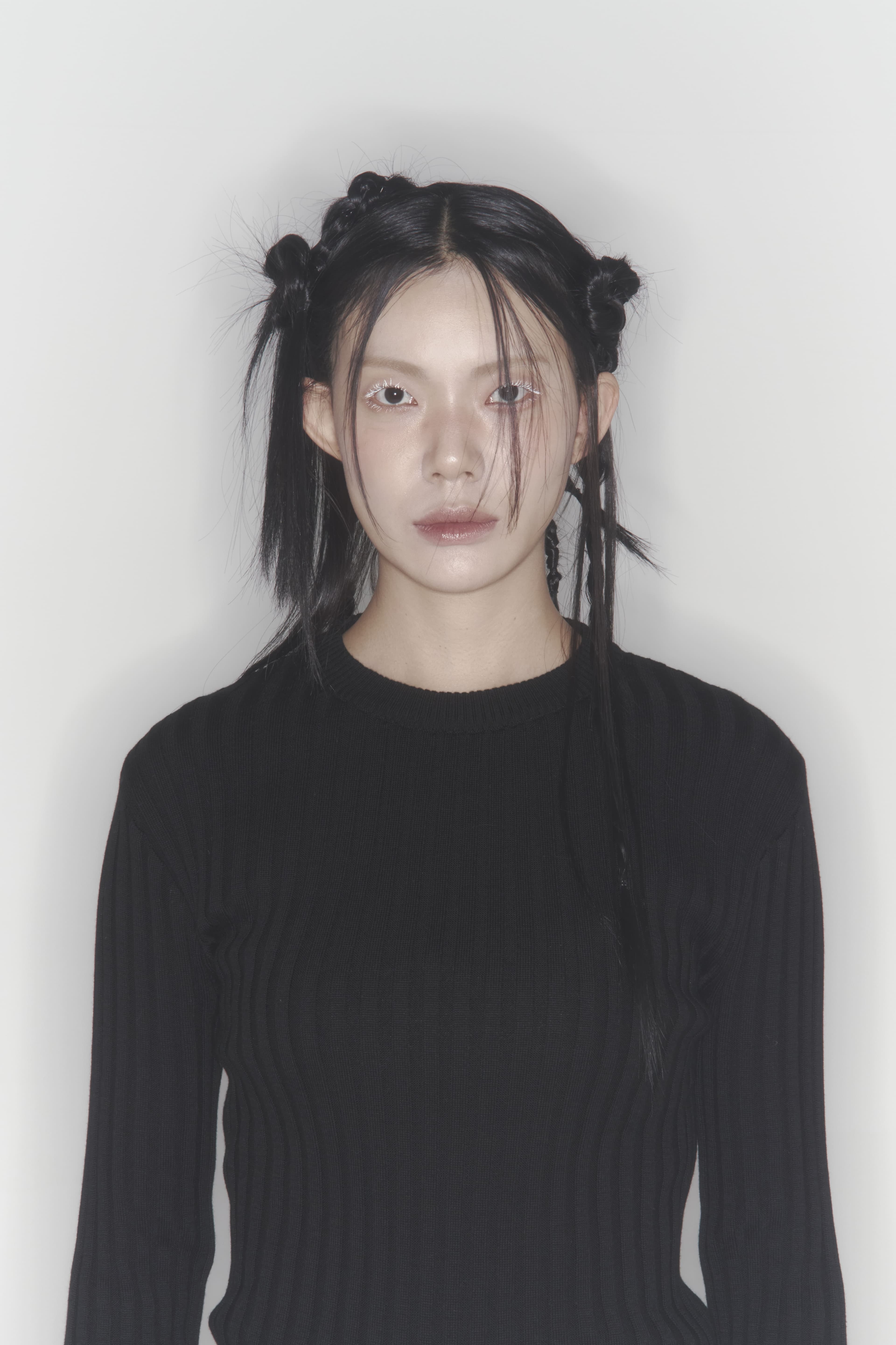 Ribbed Knit Pants (Black) — vue 24