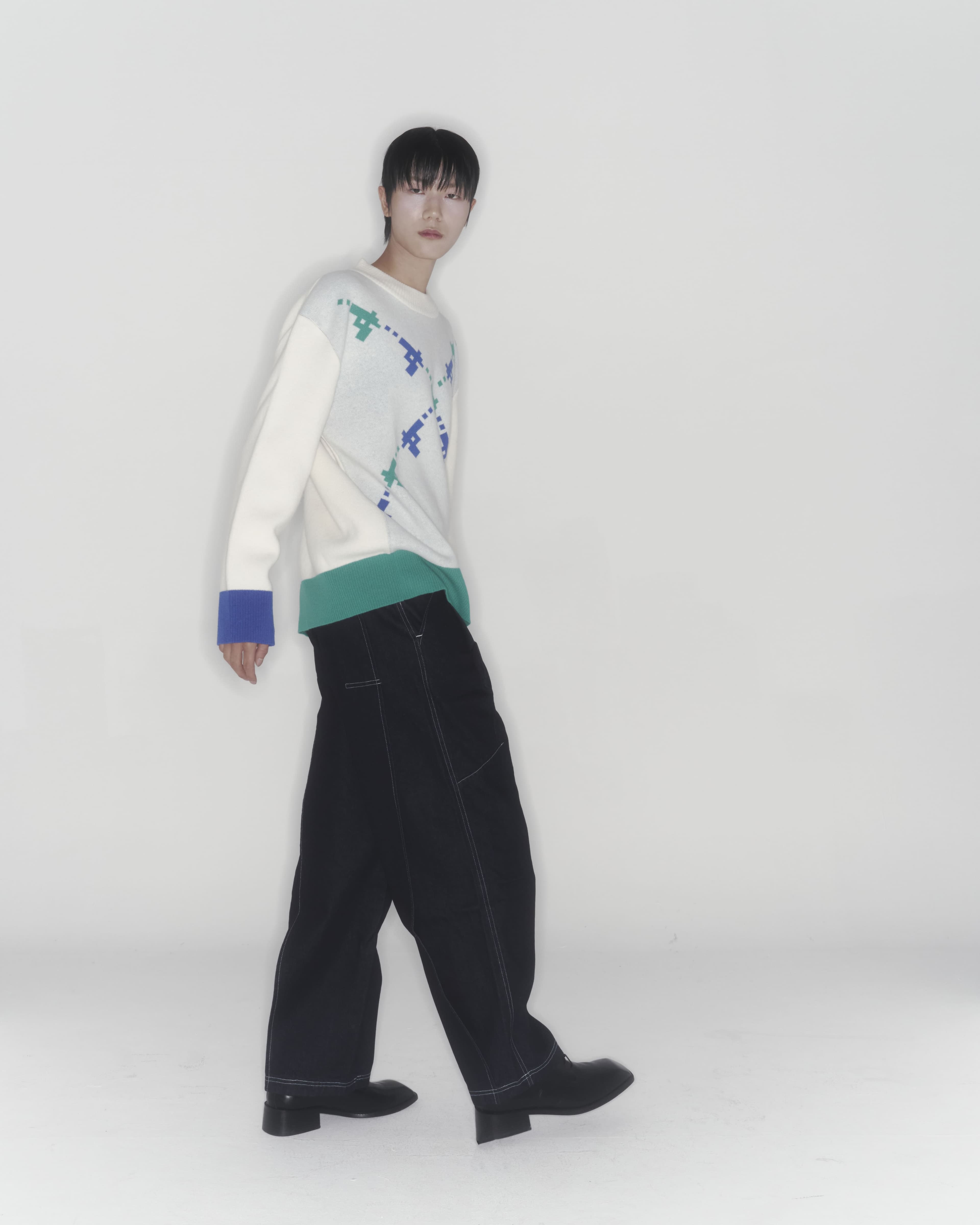 Gun Knit Sweater (Ivory) — vue 12