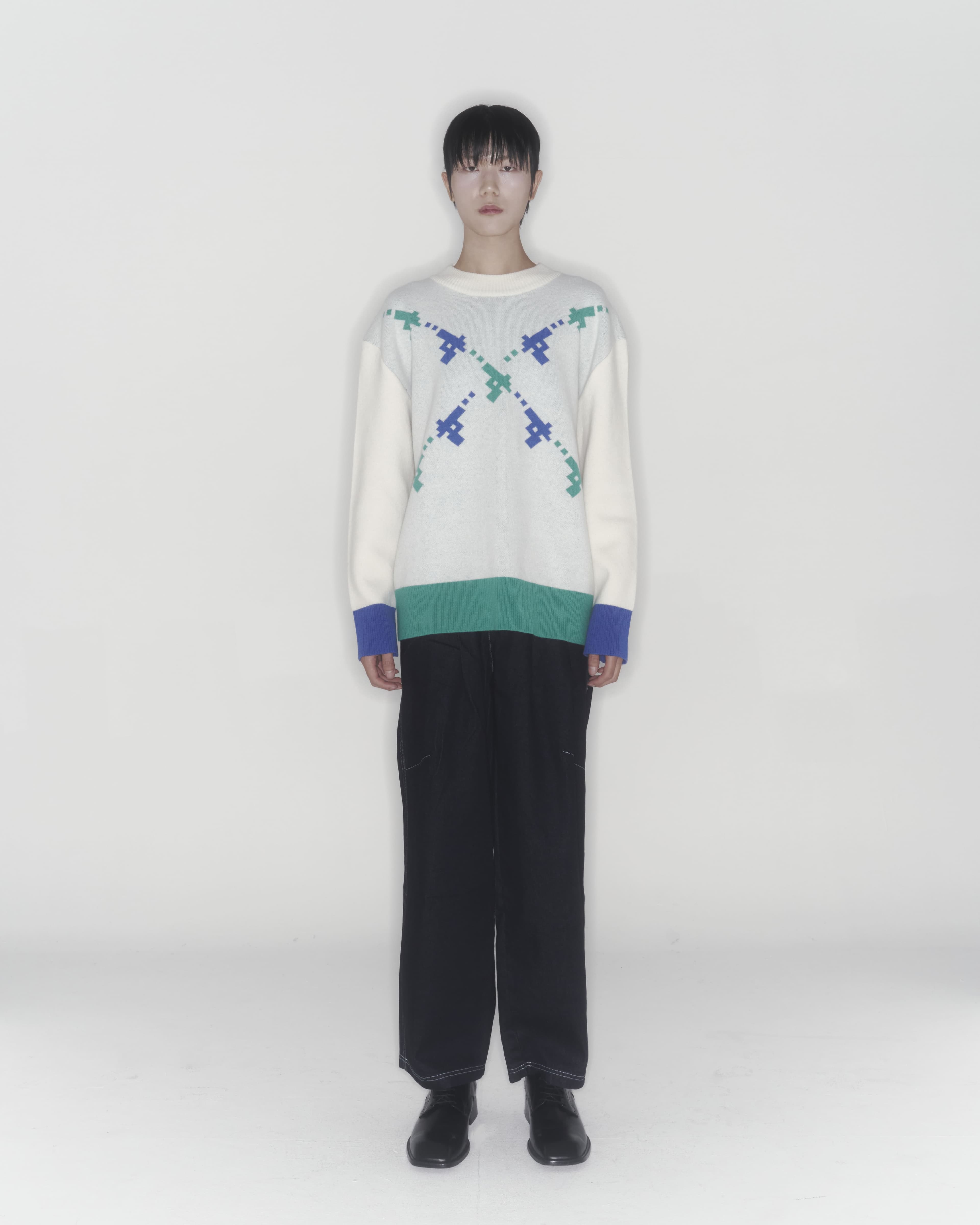Gun Knit Sweater (Ivory) — vue 4