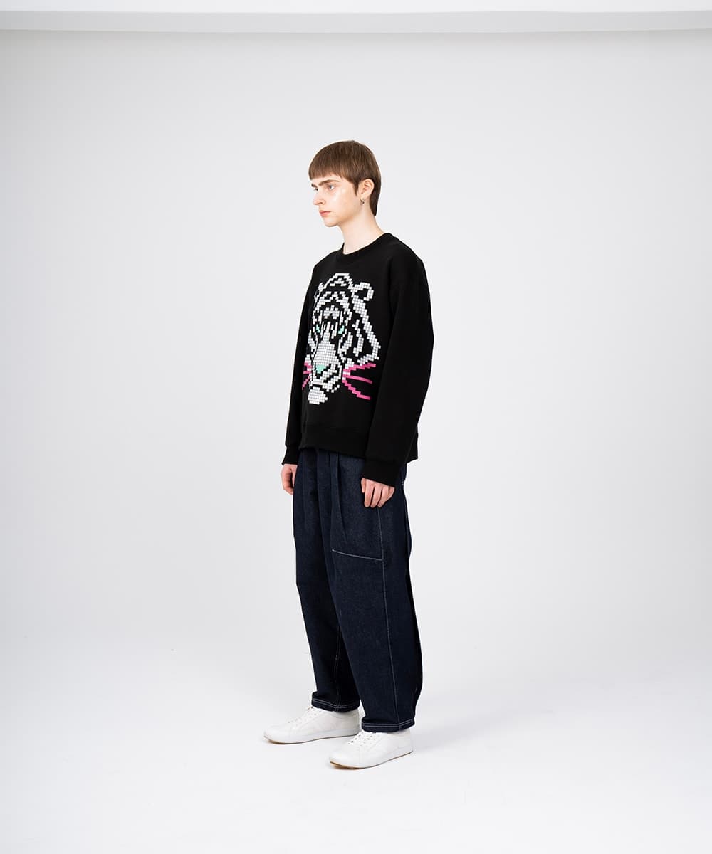 Tiger Graphic Sweat Shirts (Black) — vue 6