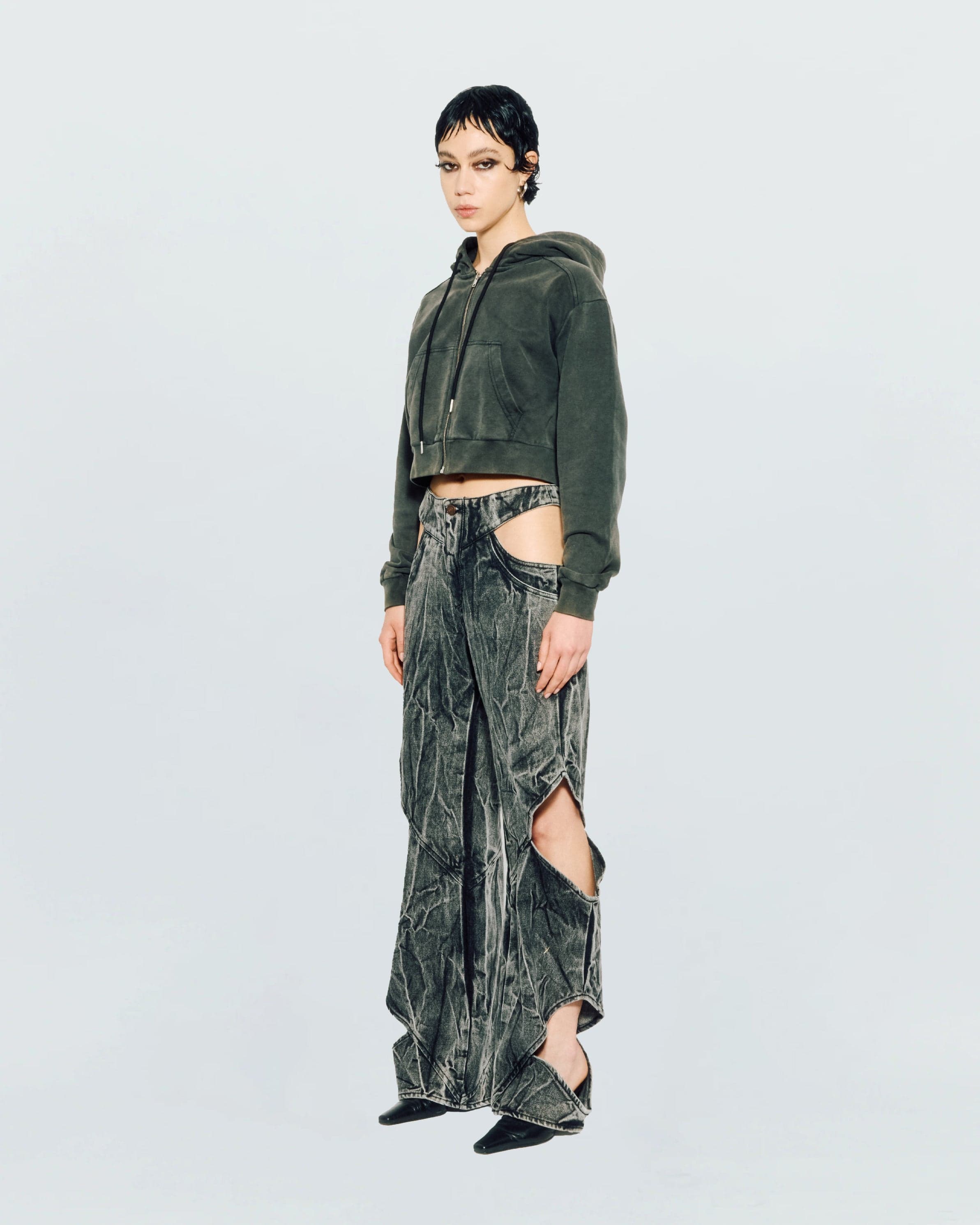 Cut-Out Denim Pants — vue 4