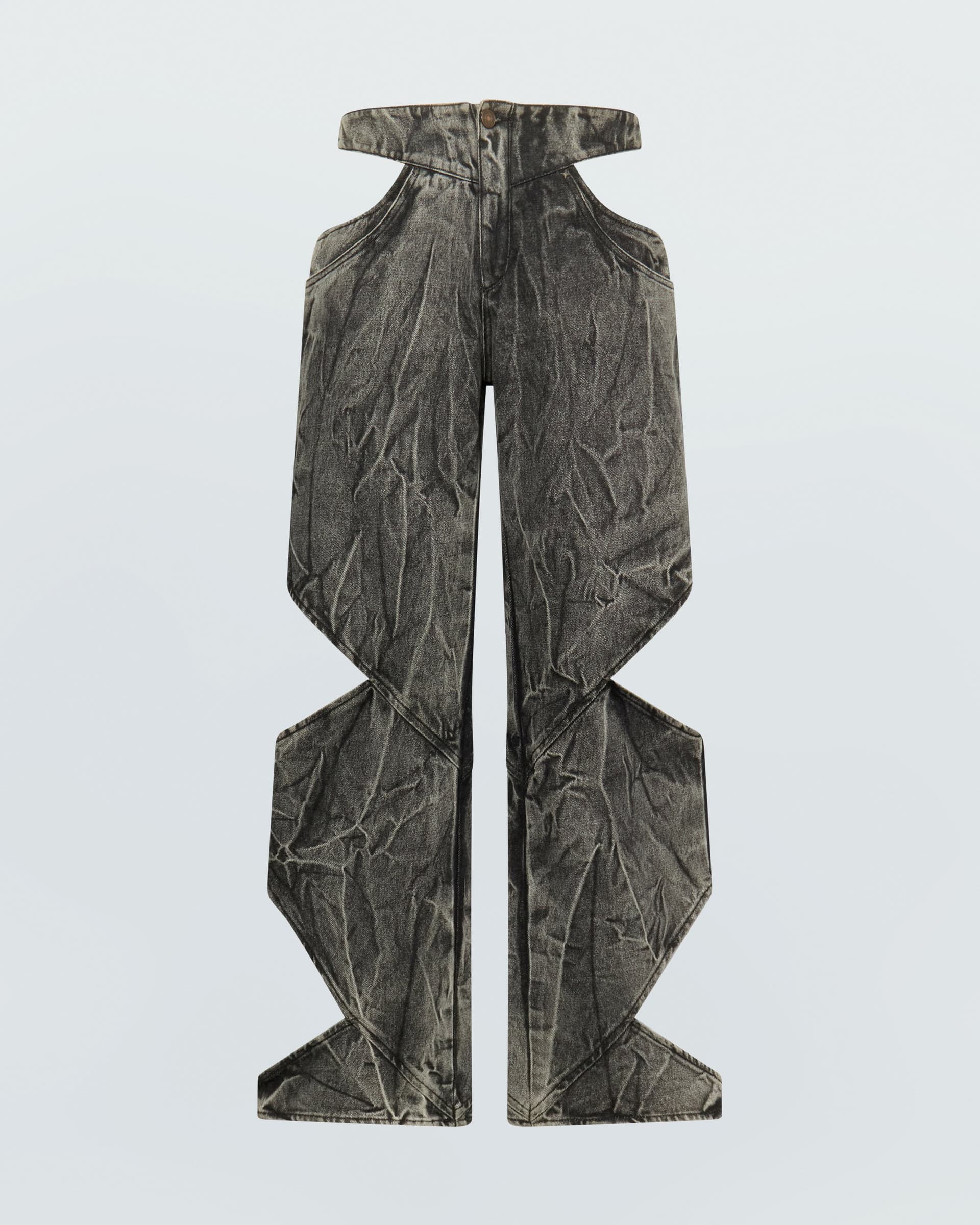 Cut-Out Denim Pants