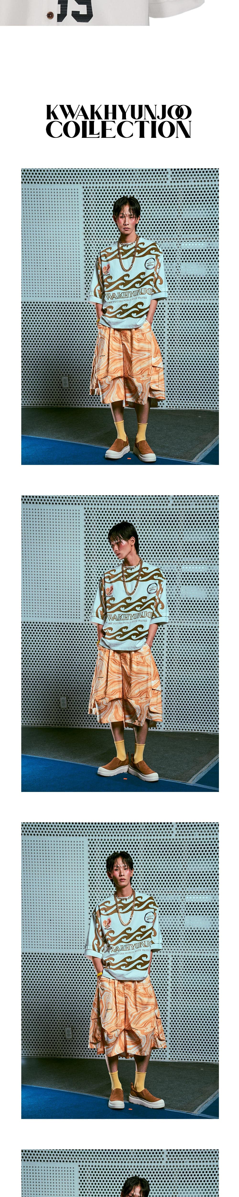26SS Brown Heart Wave Printing Shirt — vue 5