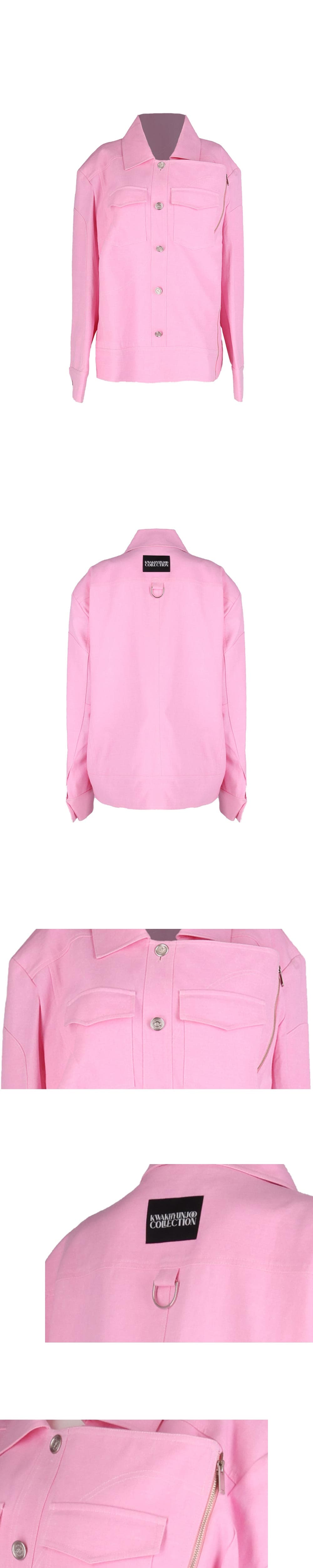 26SS Light Pink Zipper Point Over Fit Jacket — vue 4