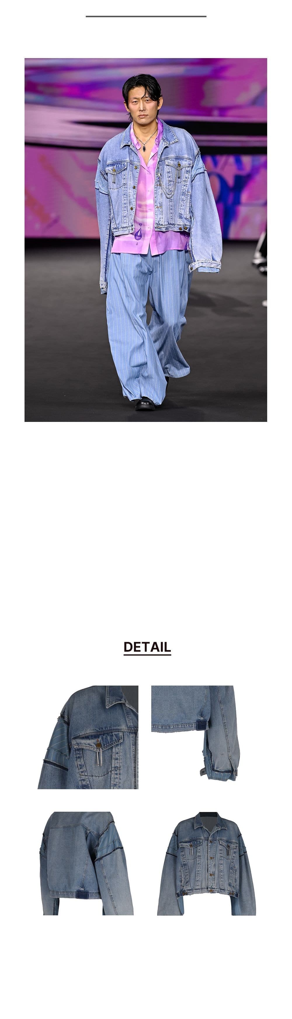 26SS Blue Recycle Denim Jacket — vue 3