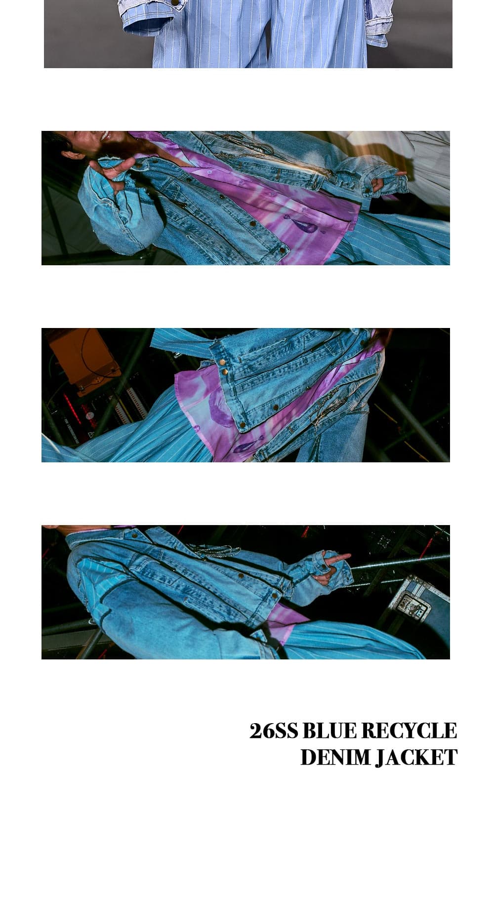 26SS Blue Recycle Denim Jacket — vue 7