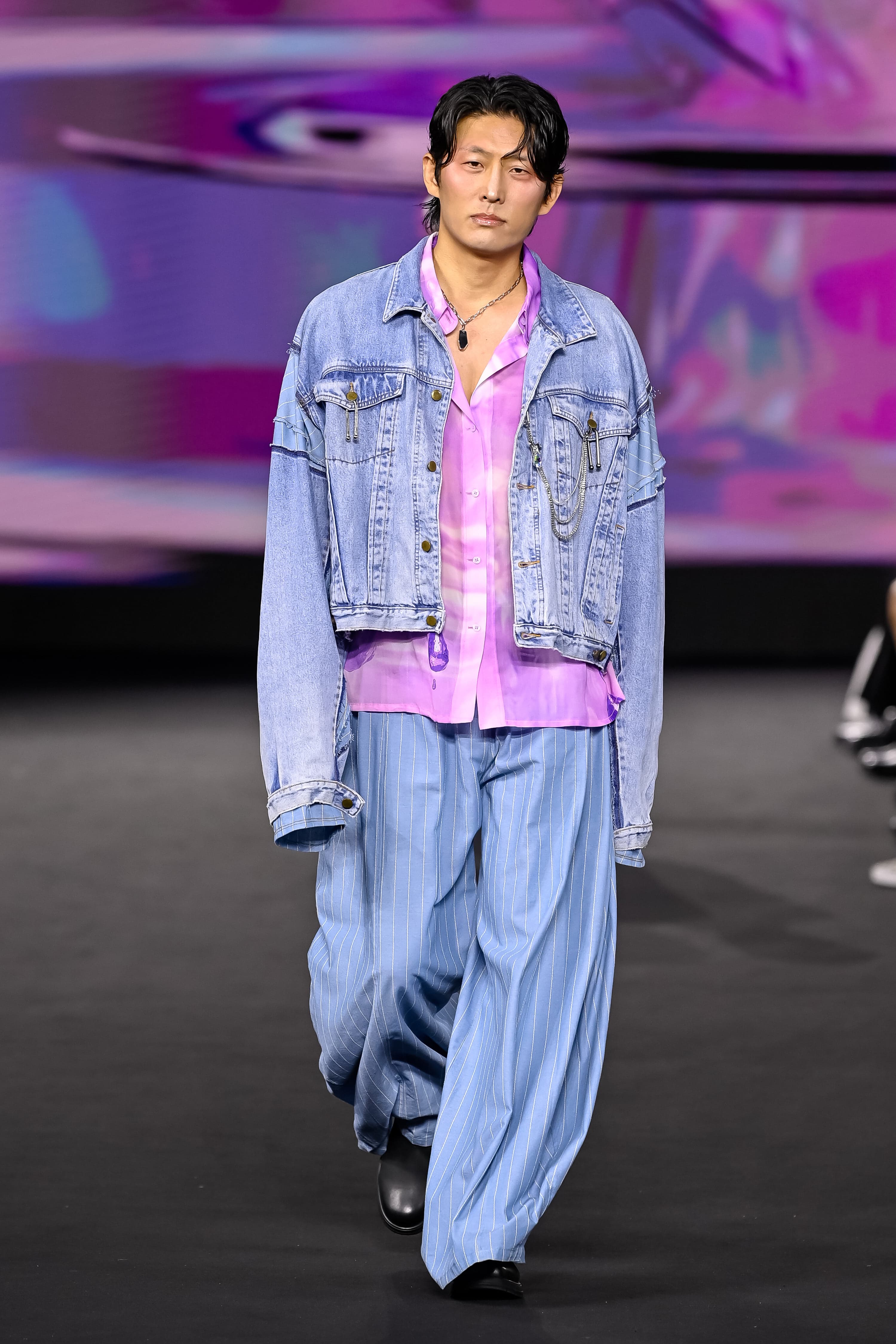 26SS Blue Recycle Denim Jacket — vue 1