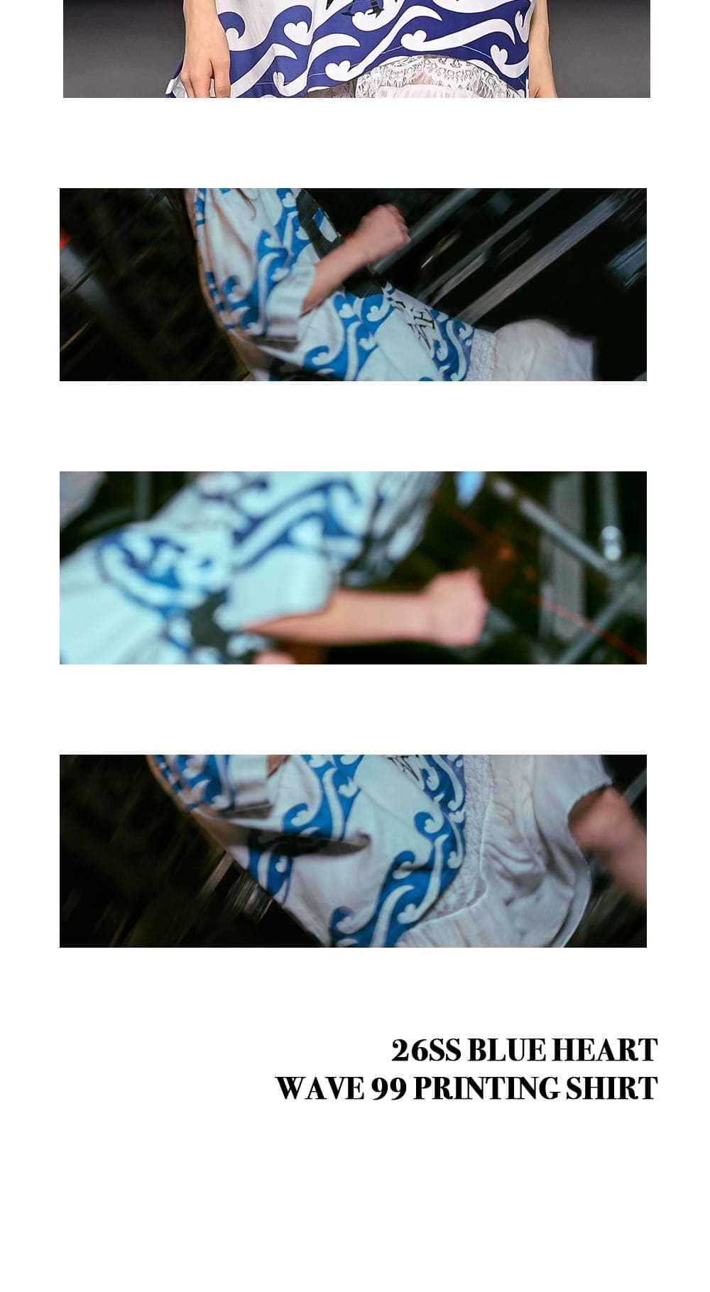 26SS Blue Heart Wave 99 Printing Shirt — vue 7