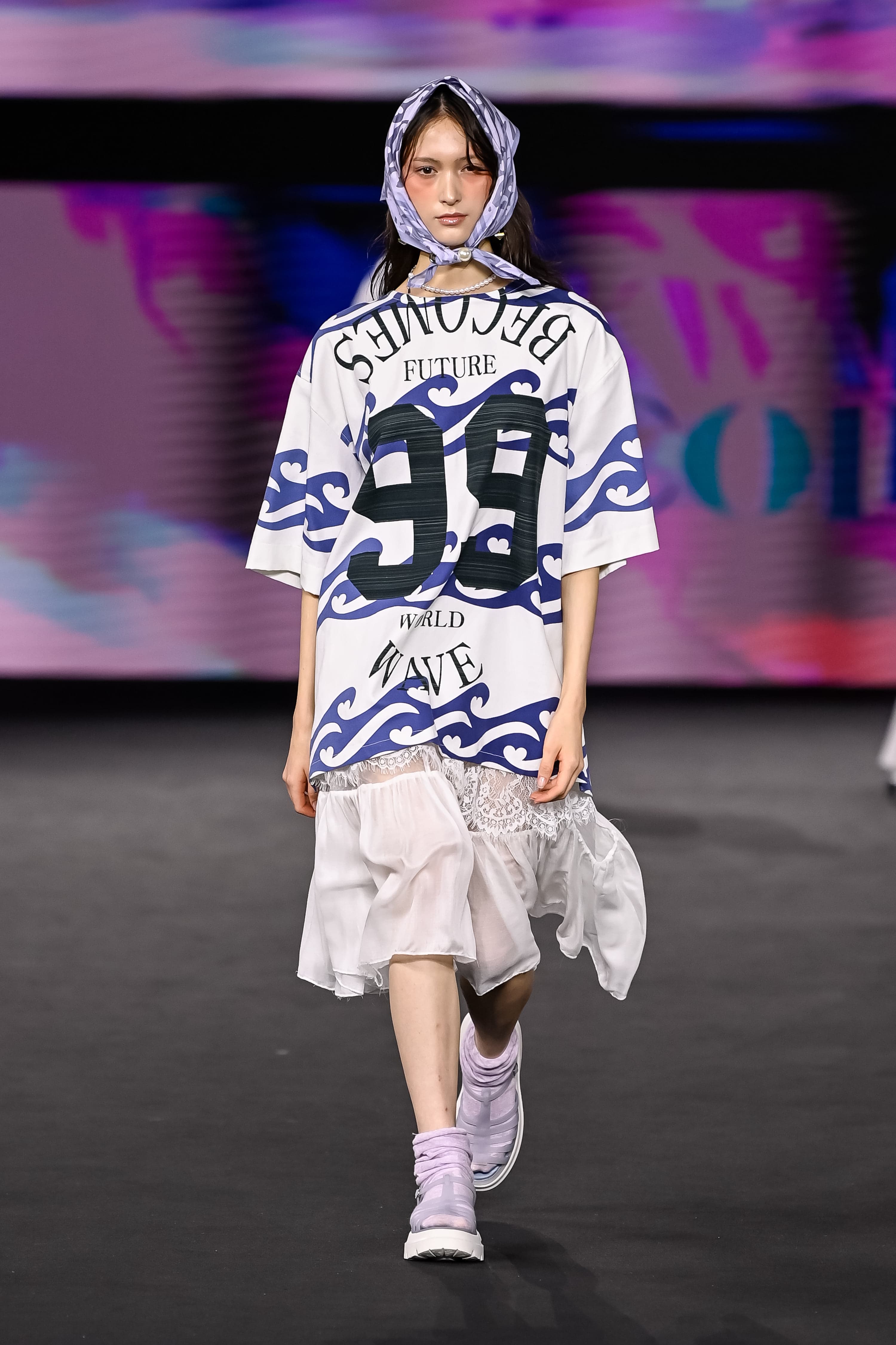 26SS Blue Heart Wave 99 Printing Shirt — vue 1