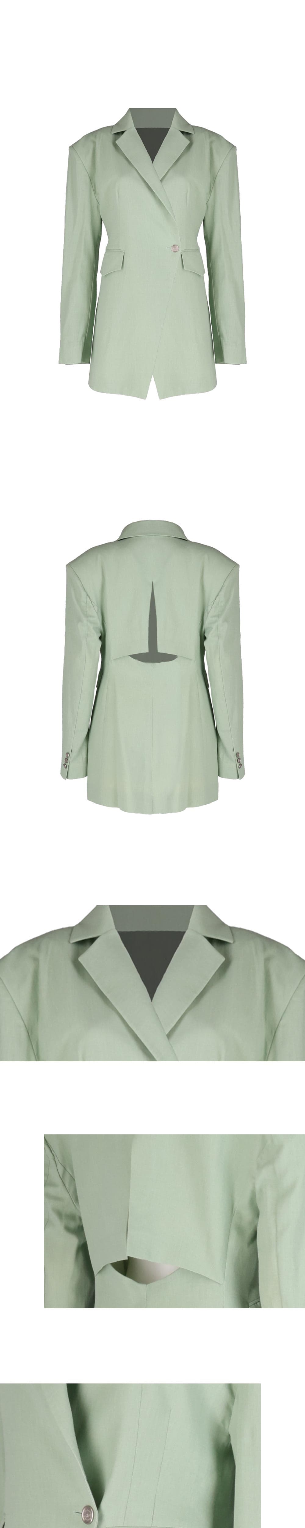 26SS Pastel Green One Buton Jacket — vue 4